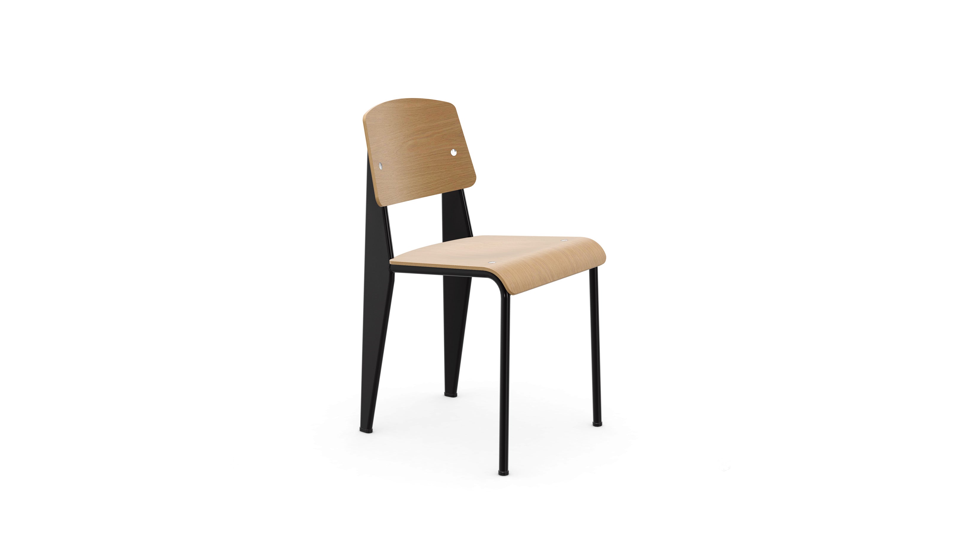 Deep Black / Desktop / Standard Chair, designed by Jean Prouvé made by Vitra