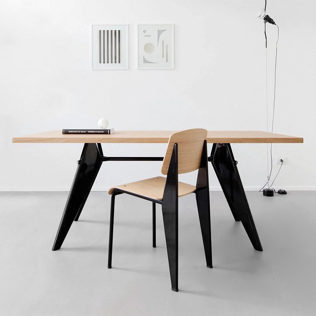 Deep Black / Mobile / Standard Chair, designed by Jean Prouvé made by Vitra
