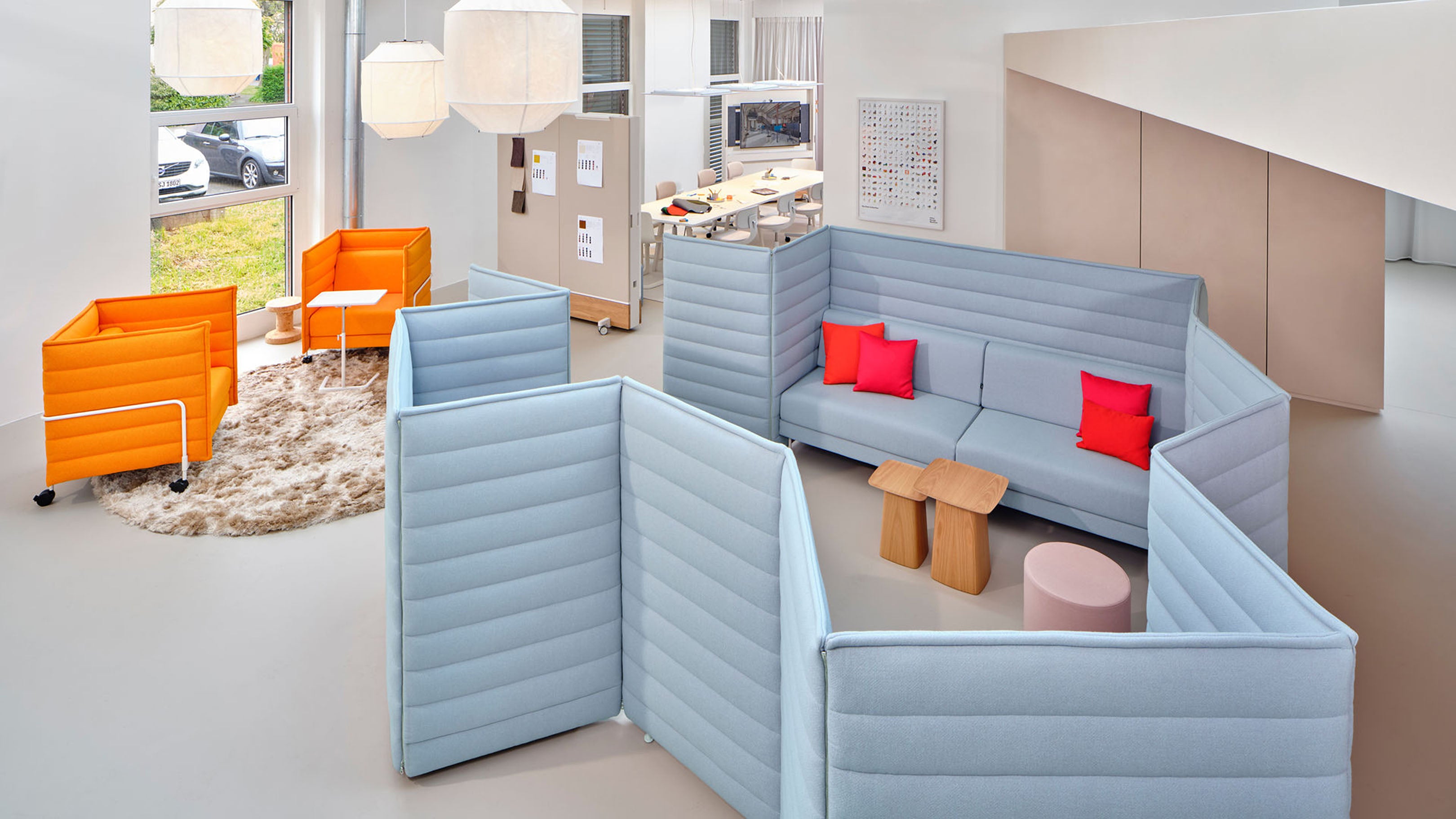Desktop / Alcove Sofa, designed by Ronan and Erwan Bouroullec for Vitra