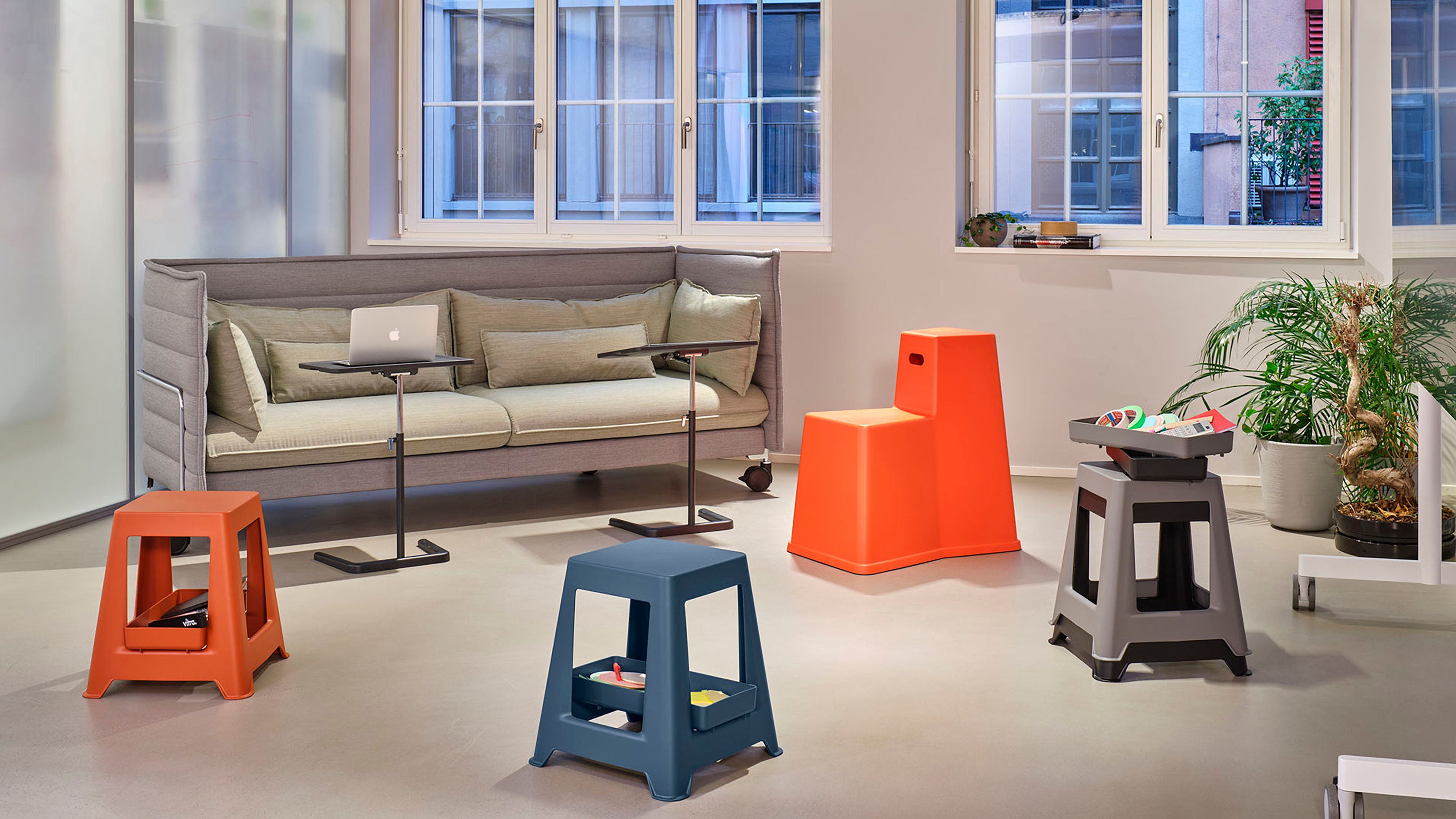 Desktop / Alcove Sofa, designed by Ronan and Erwan Bouroullec for Vitra