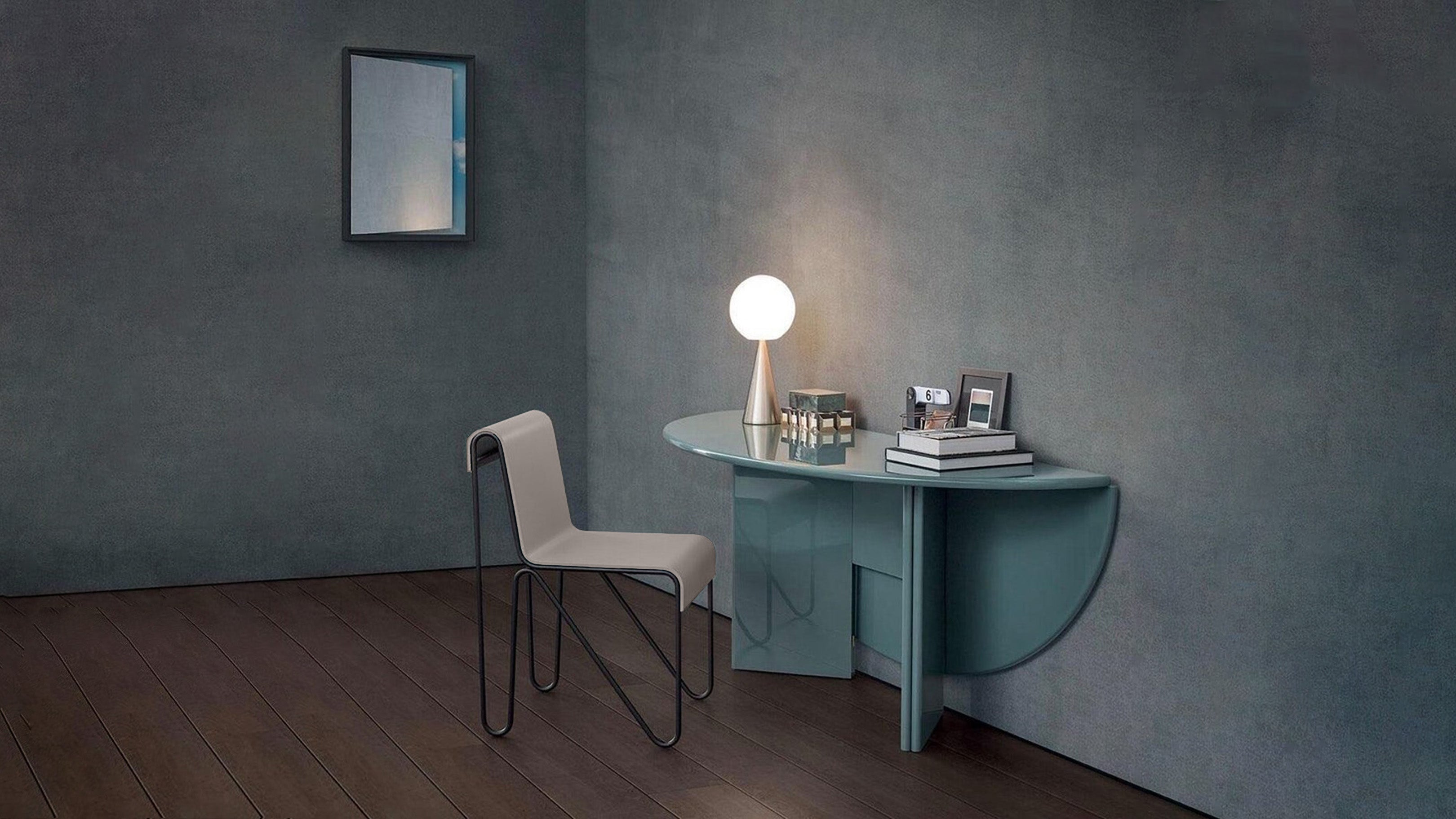 Desktop / Beugel Chair, designed by Gerrit Rietveld and made by Cassina