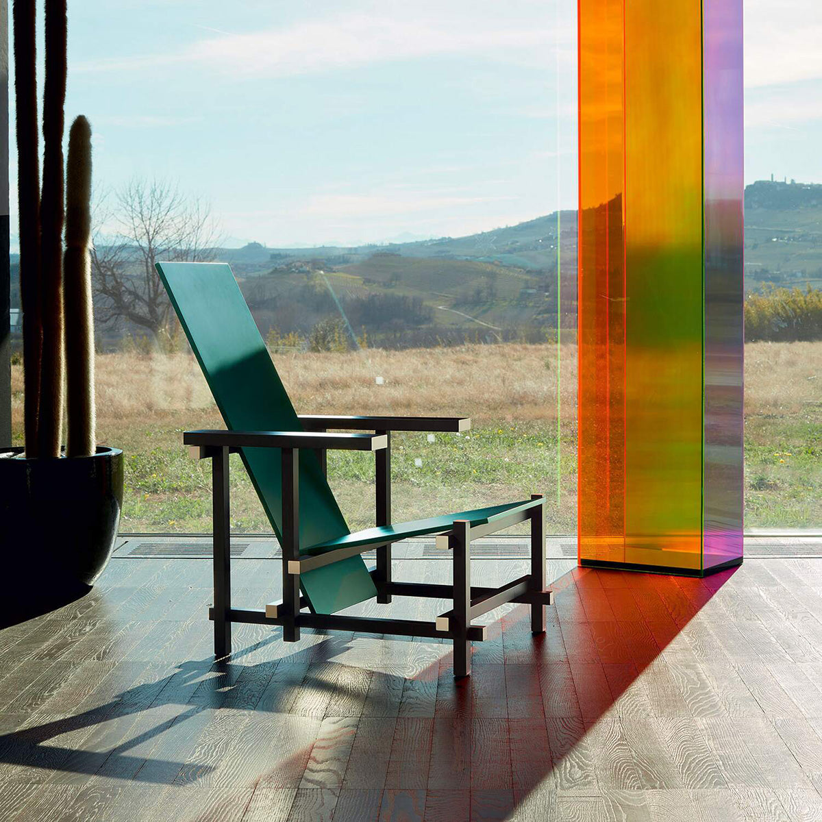 Mobile / Black Red And Blue Chair - Zellmaker Edition, designed by Gerrit T. Rietveld and made by Cassina