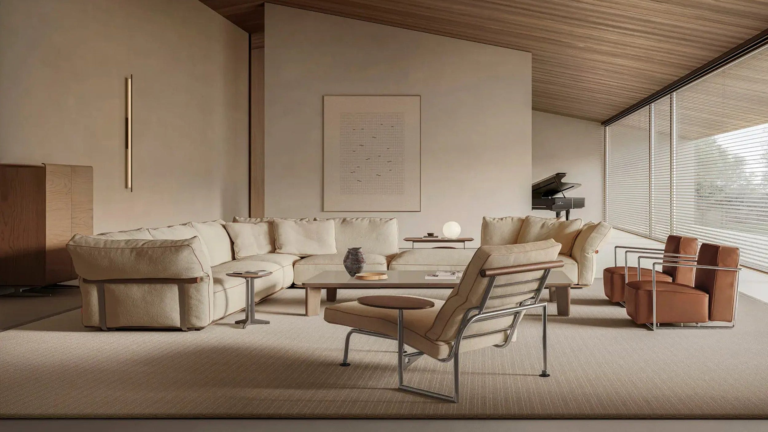 Desktop / Camelot Sofa, designed by Antonio Citterio for Flexform