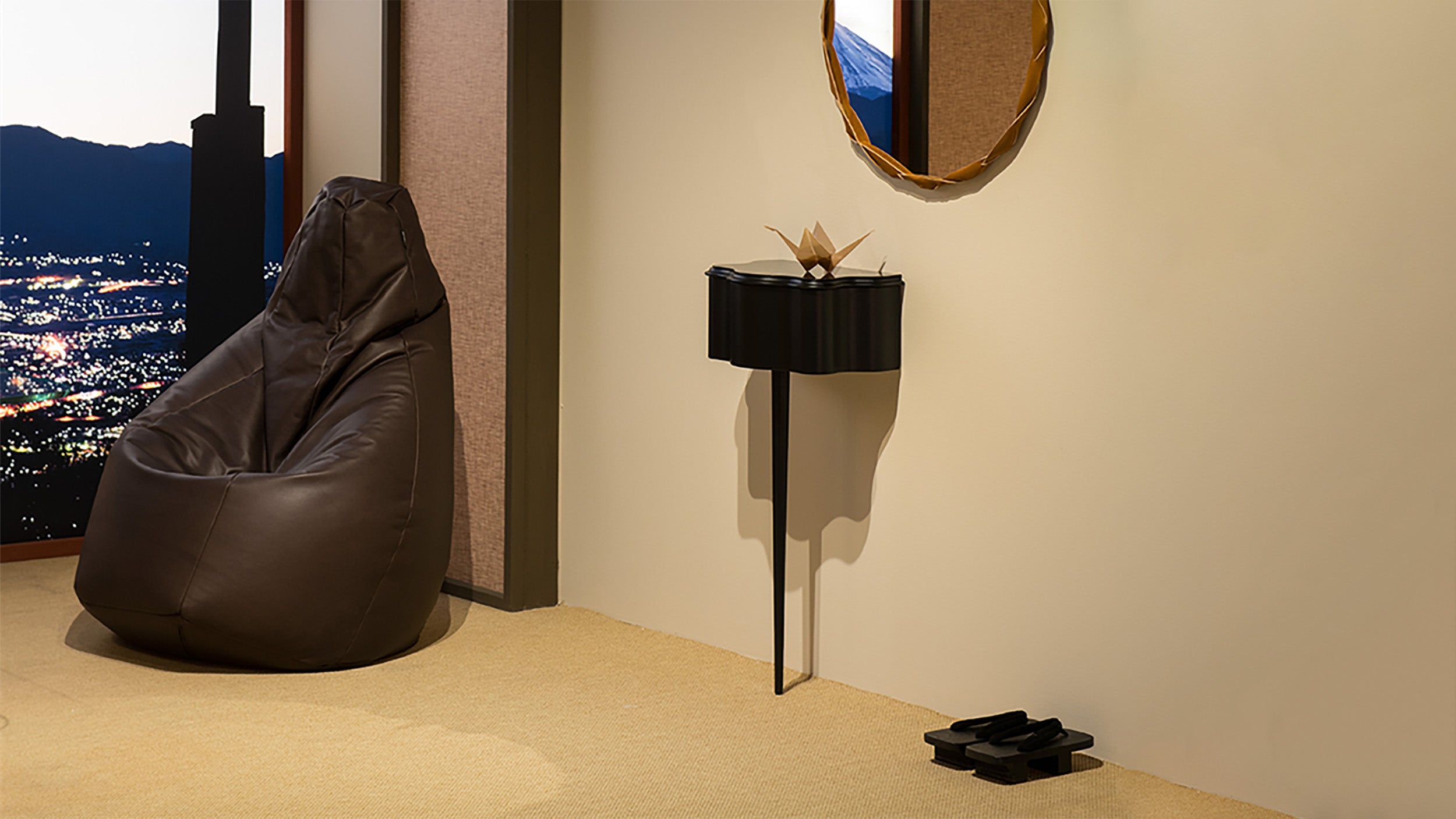 Black / Desktop / Carlino CM Service Storage Unit, designed by Carlo Mollino for Zanotta