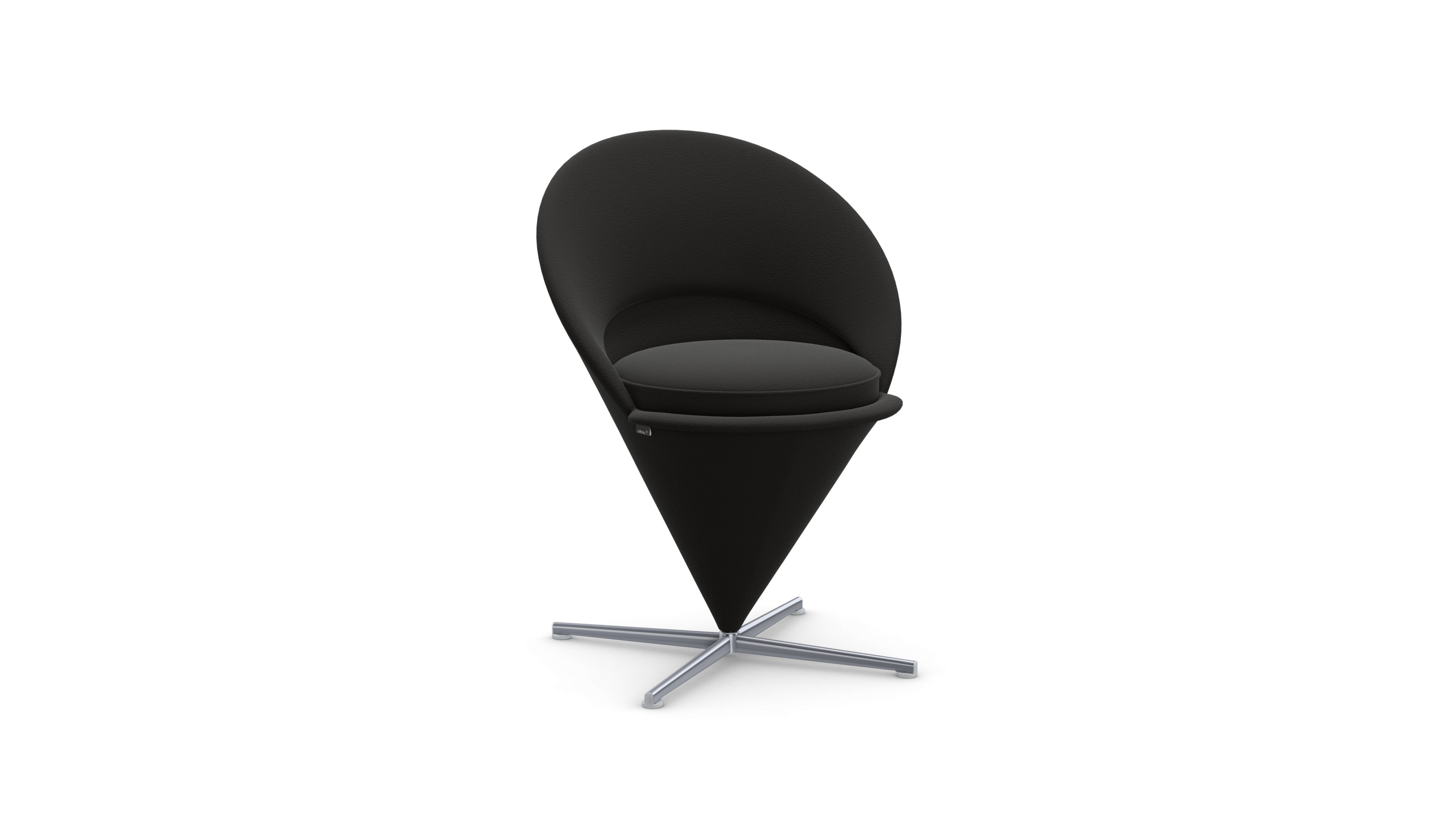 Black / Desktop / Cone Chair, designed by Verner Panton made by Vitra