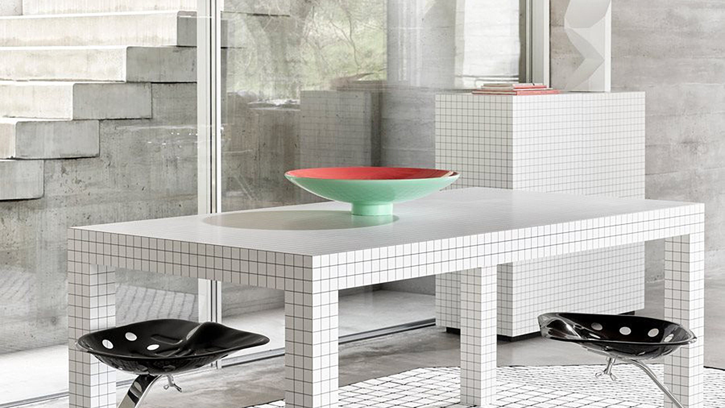 Desktop / Cuculia bowl, designed by Alessandro Mendini for Zanotta