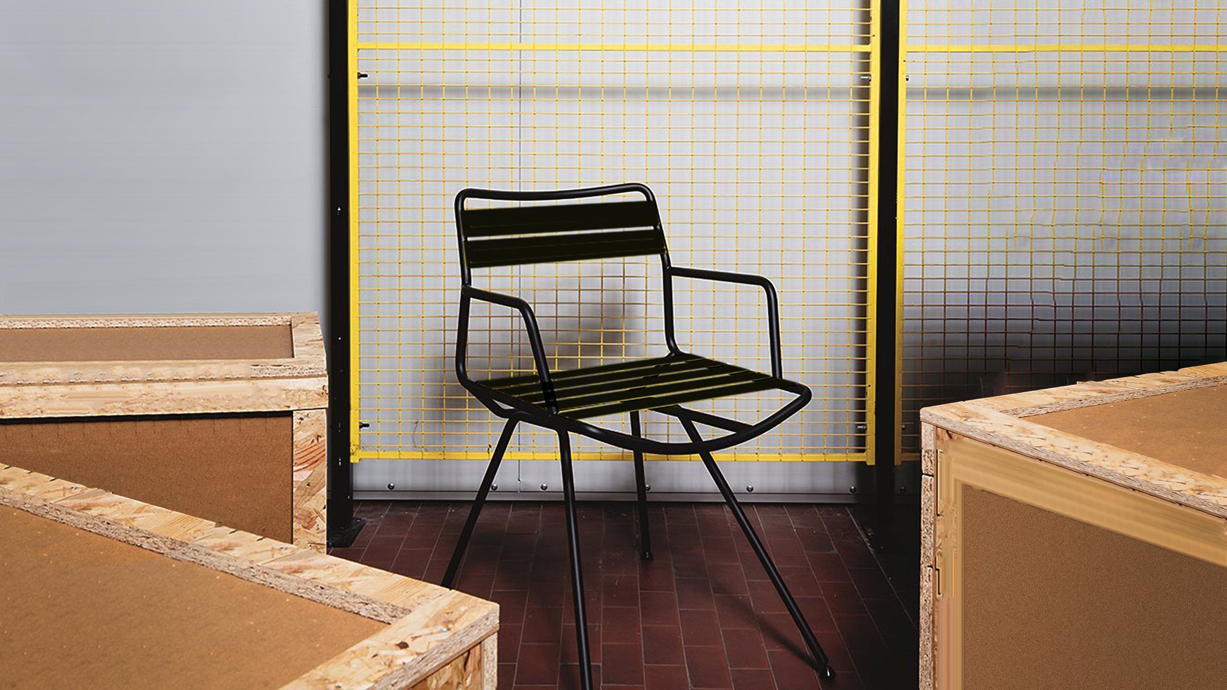 Desktop / Dan Chair with Armrests, designed by Patrick Norguet for Zanotta