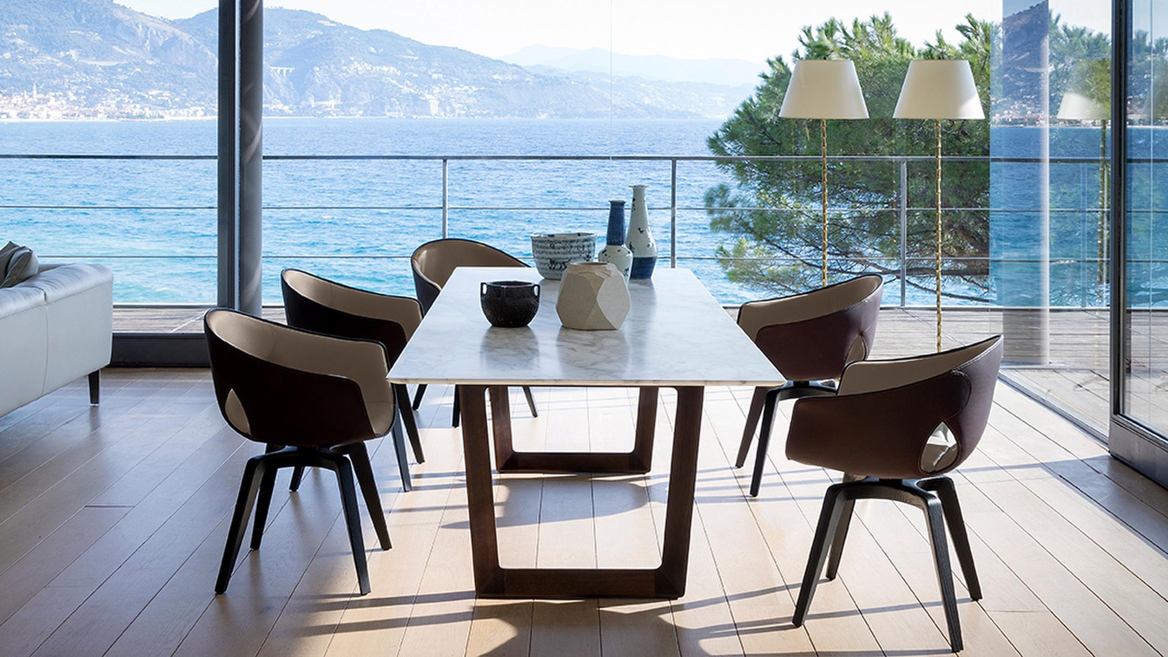Poltrona Frau Chair Ginger Swivel Armchair