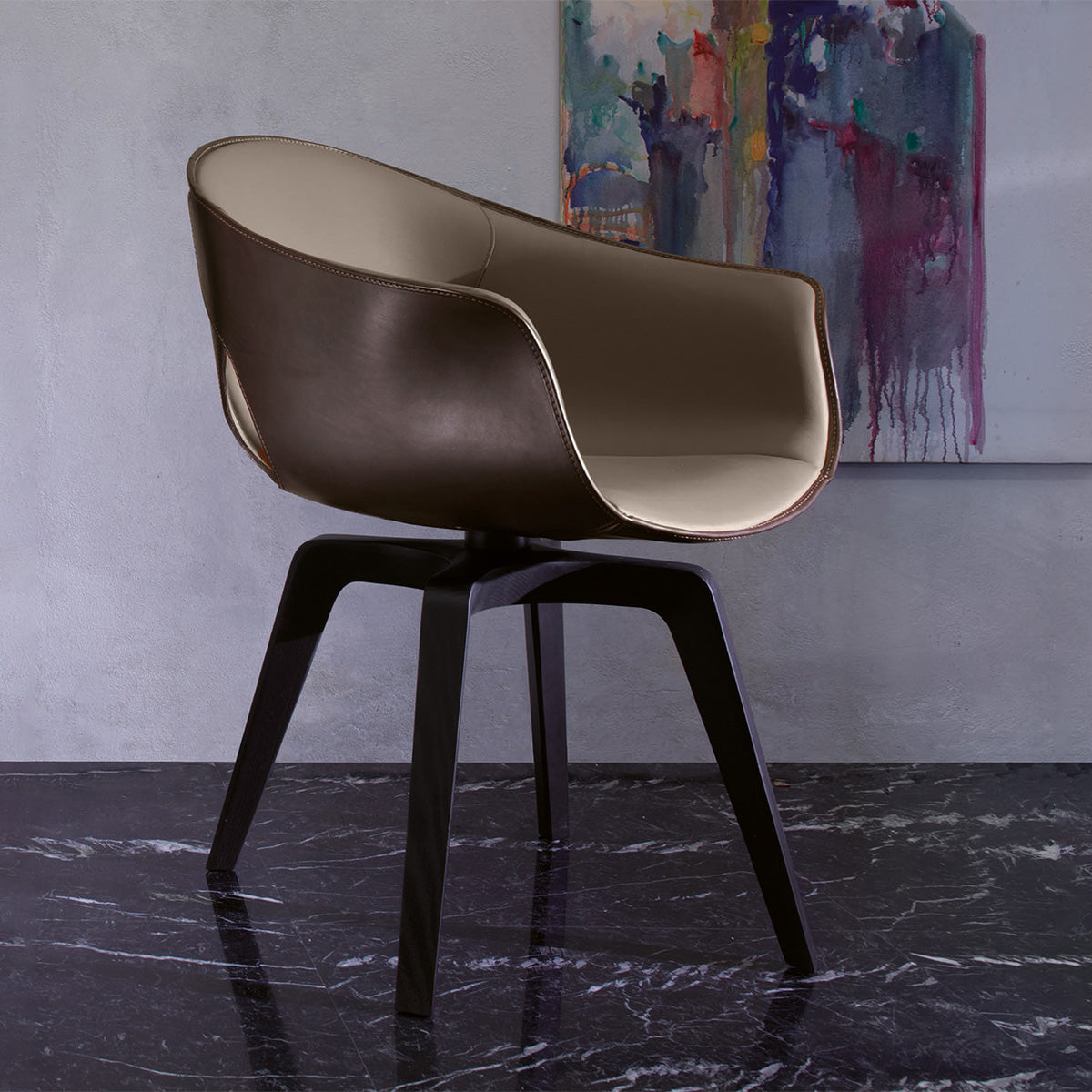 Mobile / Ginger Swivel Chair, designed by Roberto Lazzeroni for Poltrona Frau