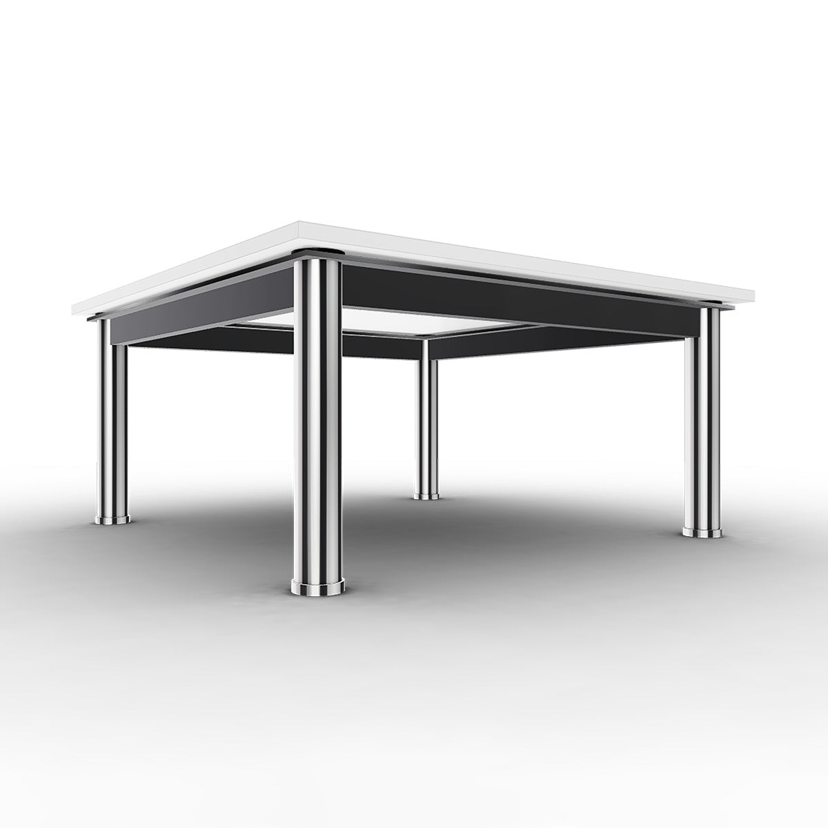Mobile / LC10-p Square Low Table, designed by Le Corbusier, Pierre Jeanneret, and Charlotte Perriand and made by Cassina