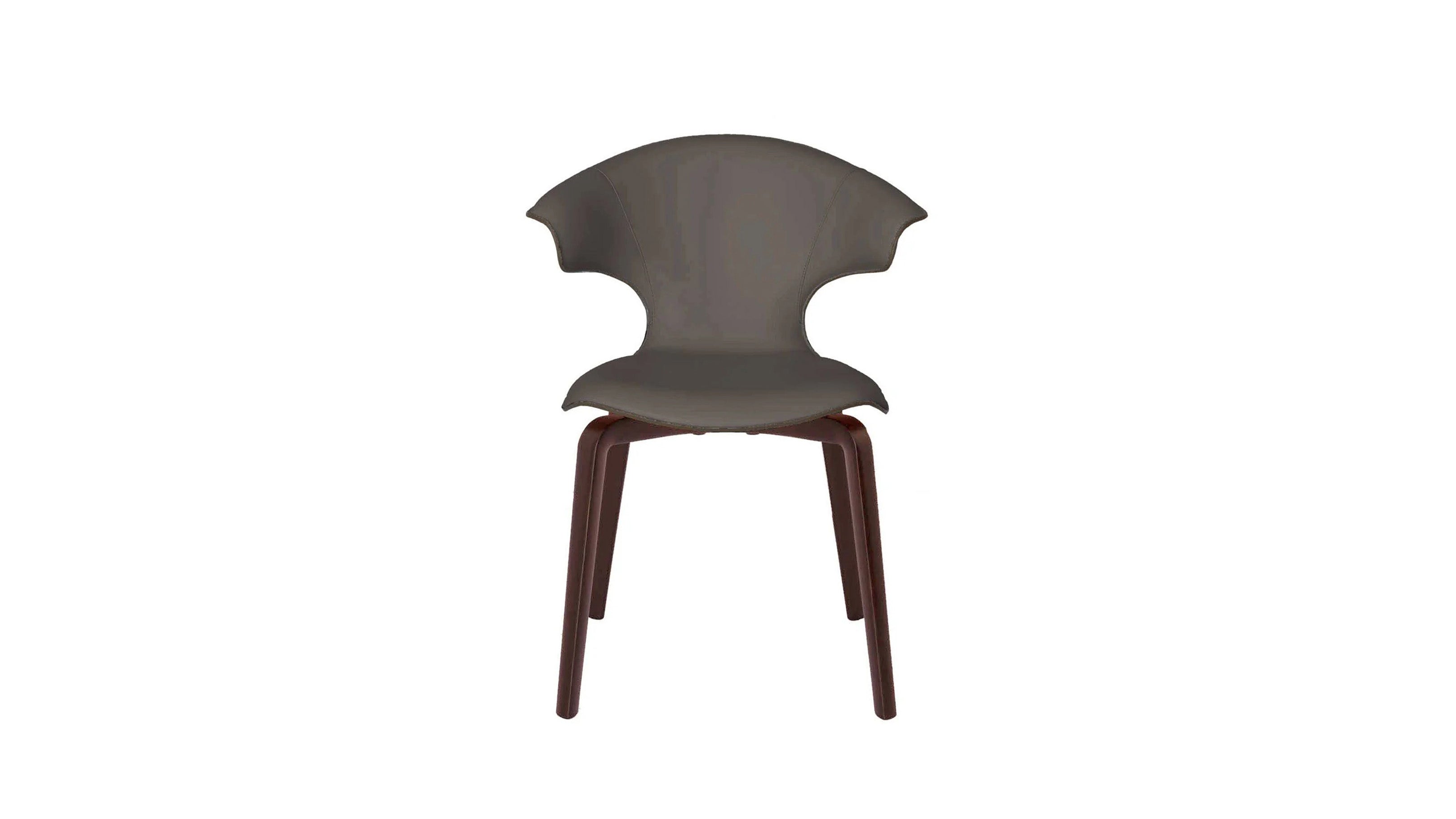 Desktop / Montera Small Armchair in Seppia Leather, designed by Roberto Lazzeroni for Poltrona Frau