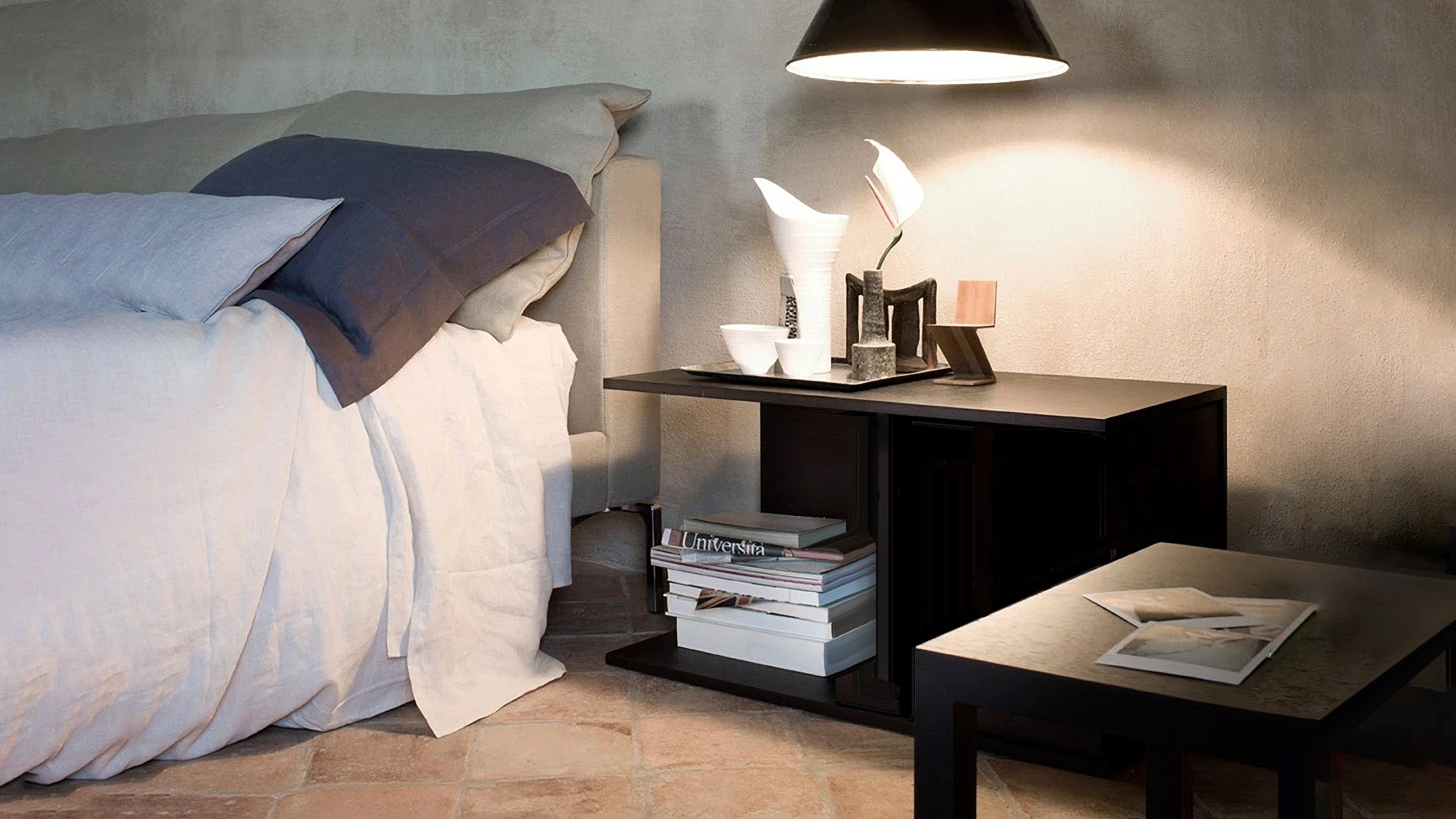 L32 6 Main Table / Desktop / Note Night Bedside Tables designed by Piero Lissoni for Cassina