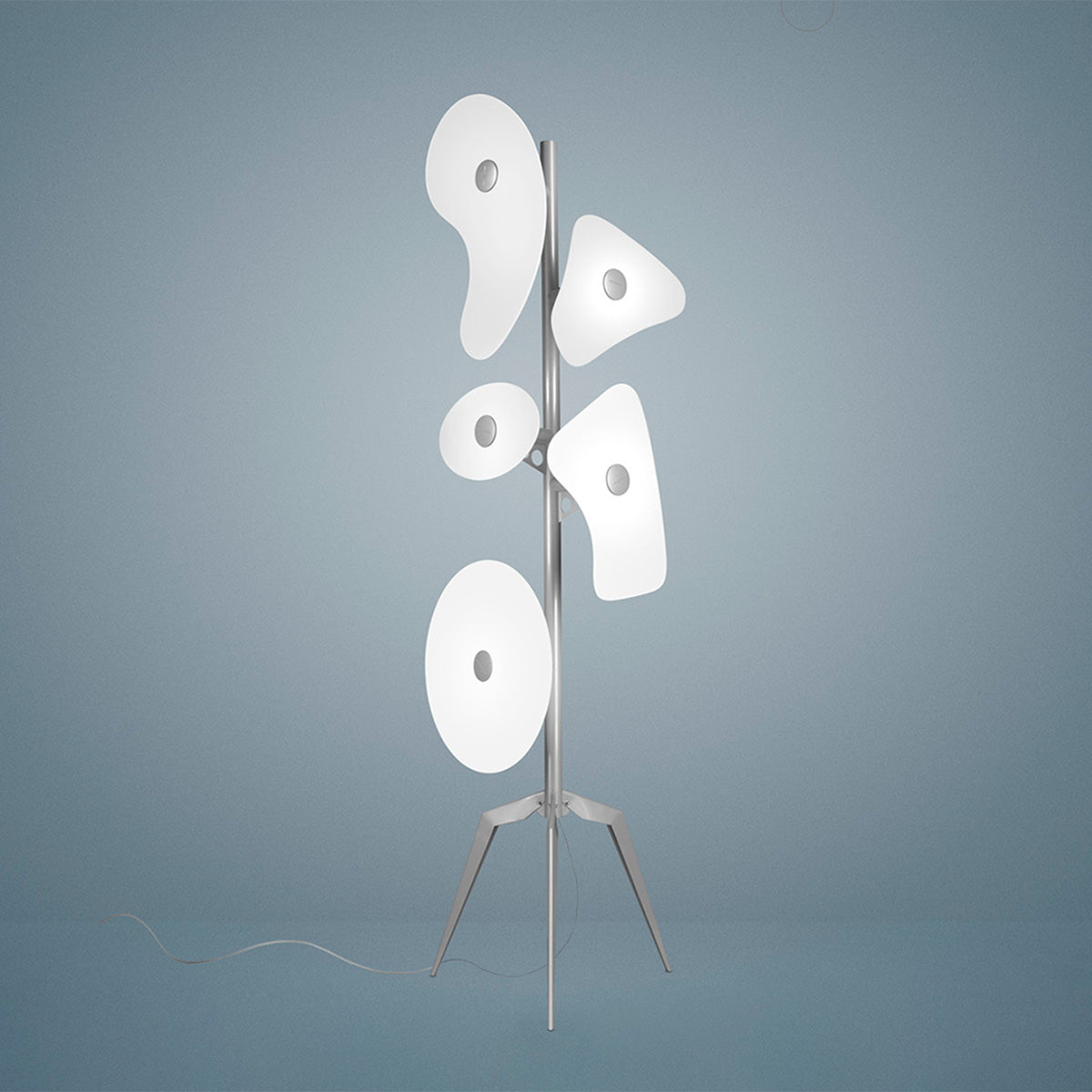 White / Mobile / Orbital Floor Lamp, designed by Ferruccio Laviani for Foscarini