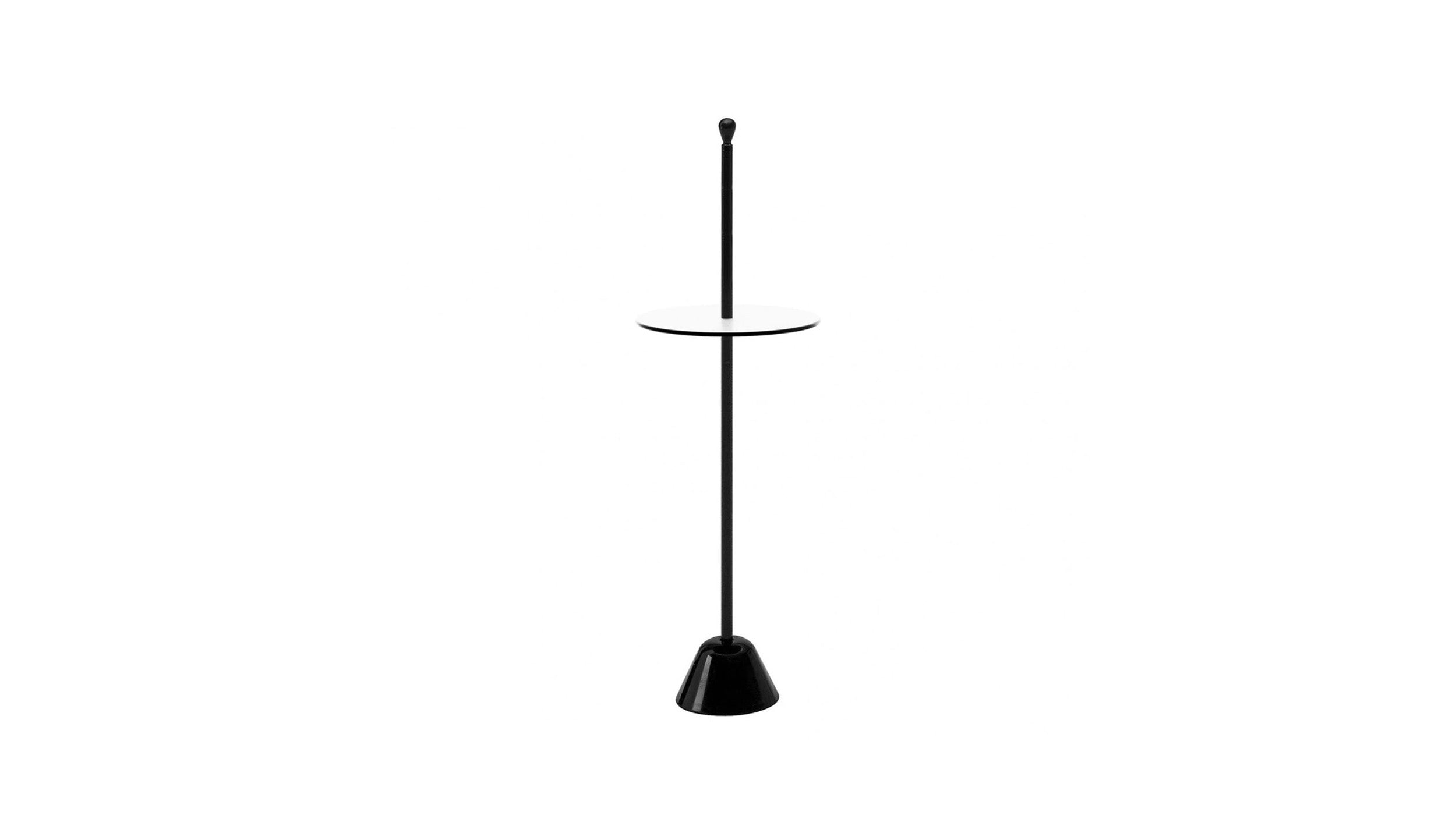 Black / Desktop / Servomuto Side Table High, designed by Achille and Pier Giacomo Castiglioni for Zanotta