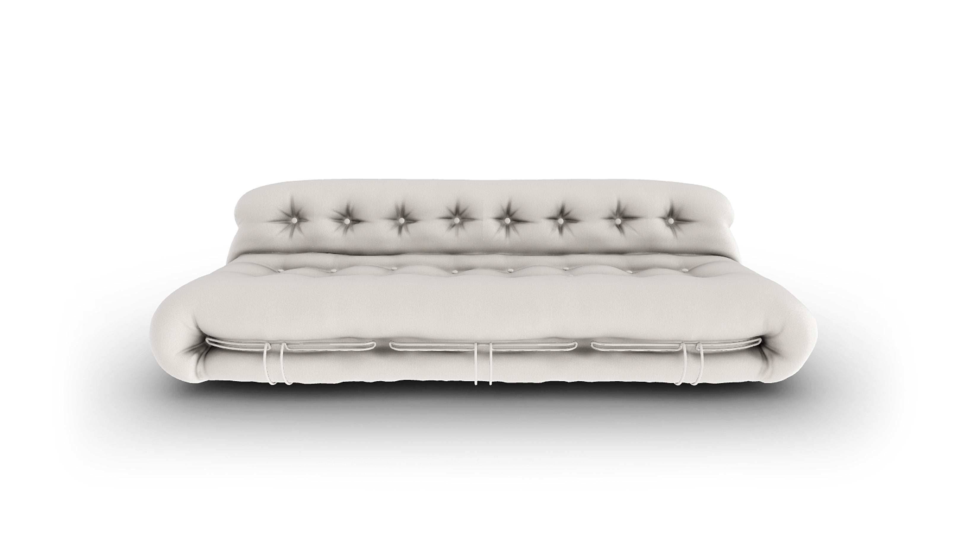 Look Bianco Fabric - White Frame / Desktop / BlackMenu / Soriana Sofa, designed by Afra and Tobia Scarpa made by Cassina