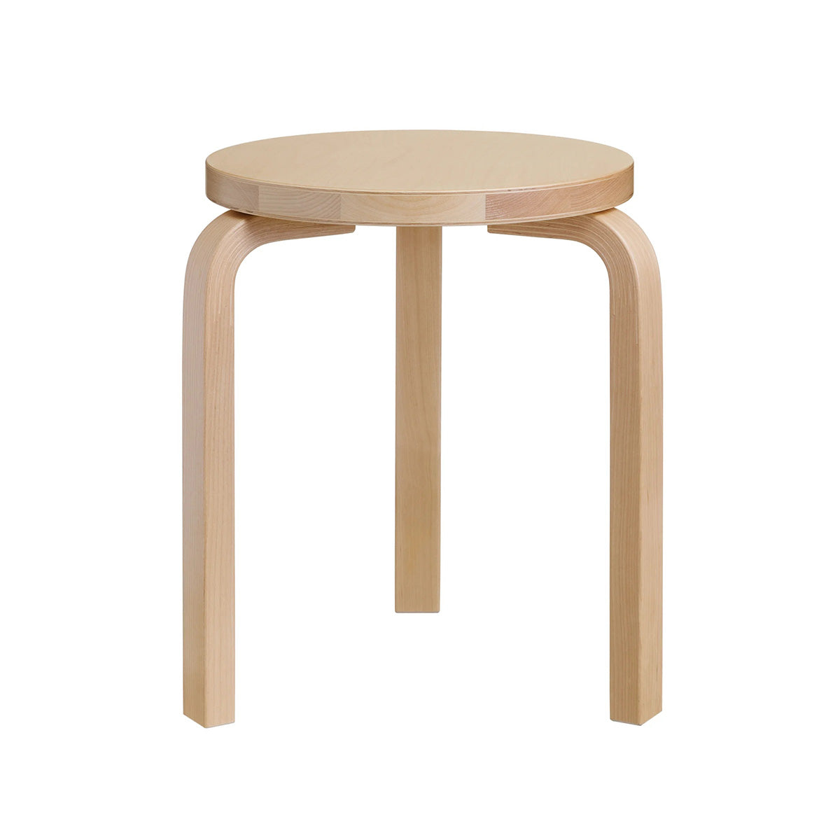 Birch - Natural Top / Mobile / Stool 60, designed by Alvar Aalto made by Vitra