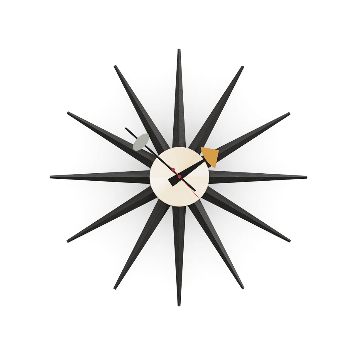 Black Brass / Mobile / Sunburst Clock, designed by George Nelson for Vitra