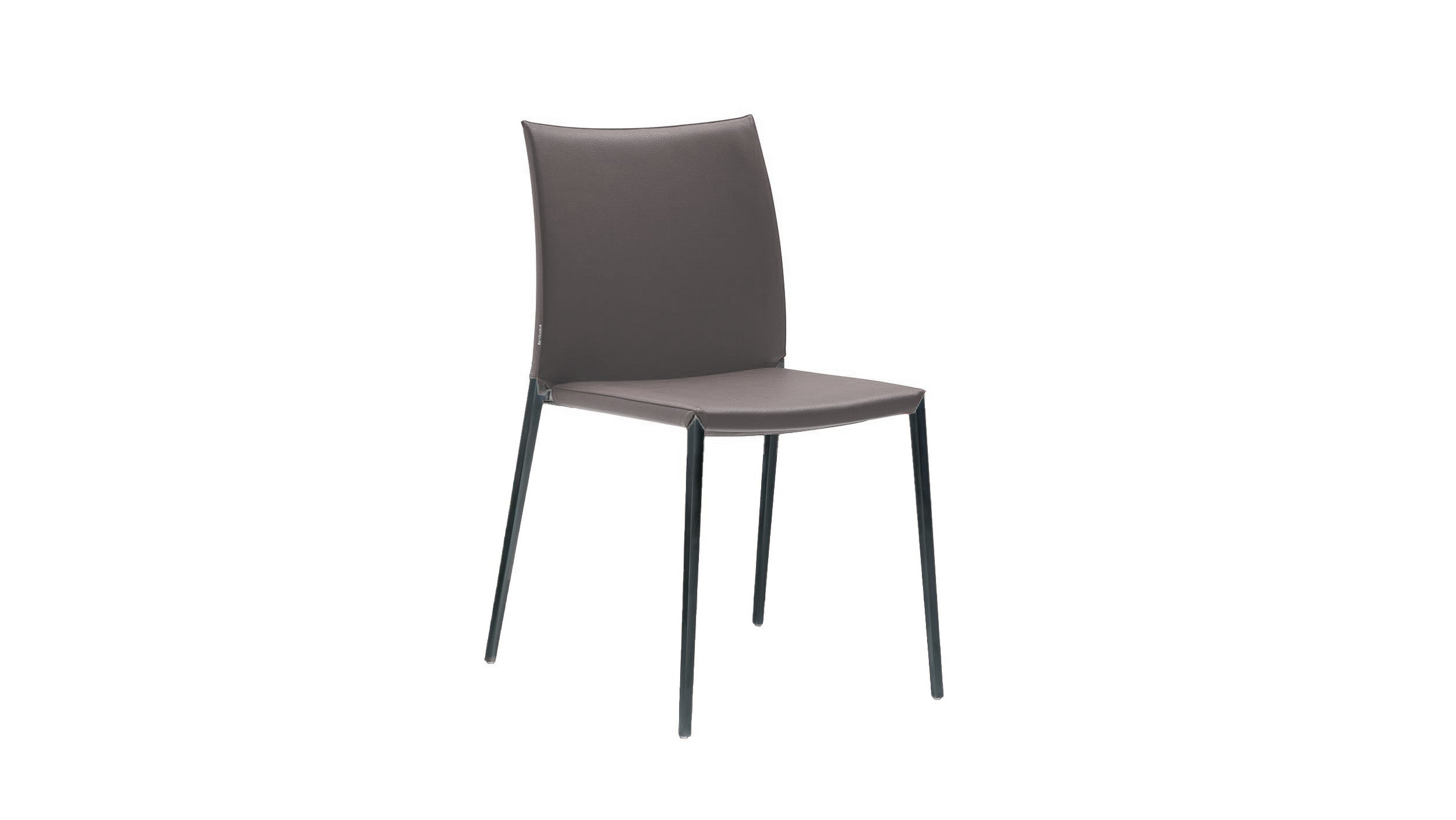 Grey Leather 0312 / Desktop / Talia Stacking Chair, designed by Roberto Barbieri for Zanotta