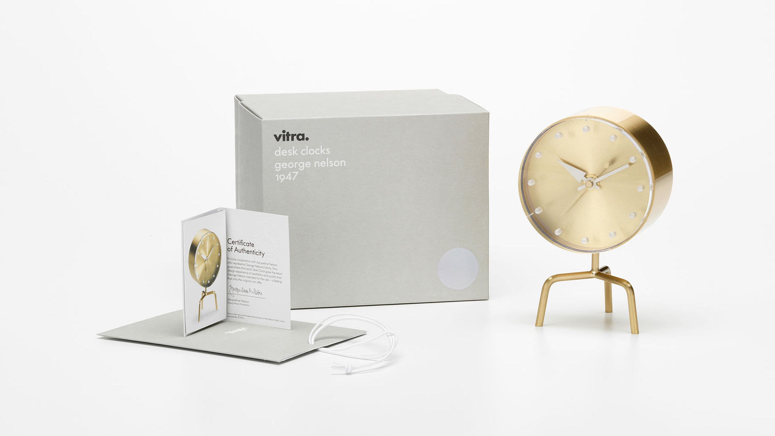 Desktop / Tripod Clock by George Nelson for Vitra