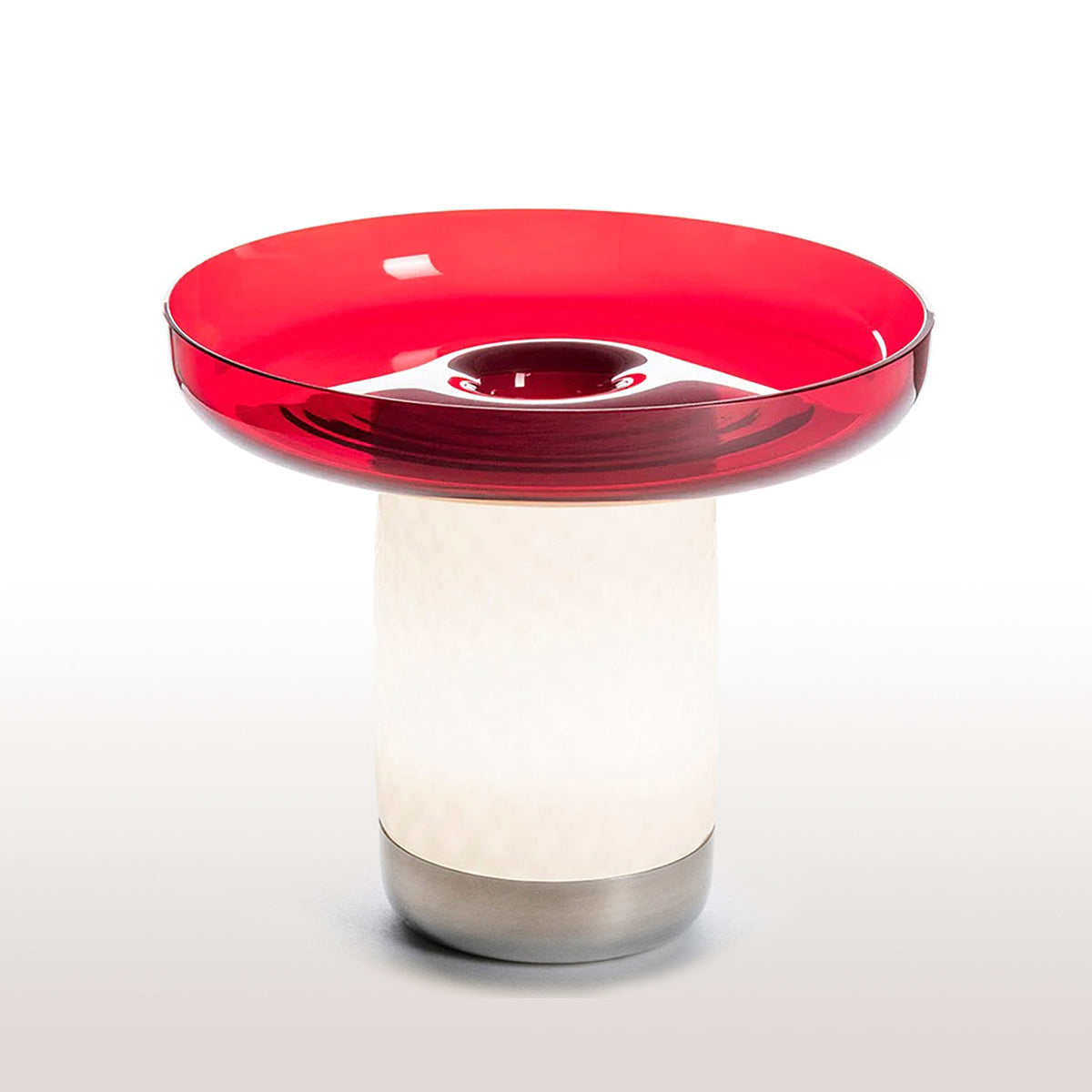 Red / Mobile / Artemide Bonta Lamp + Plate, designed by Attila Veress and Davide Oldani