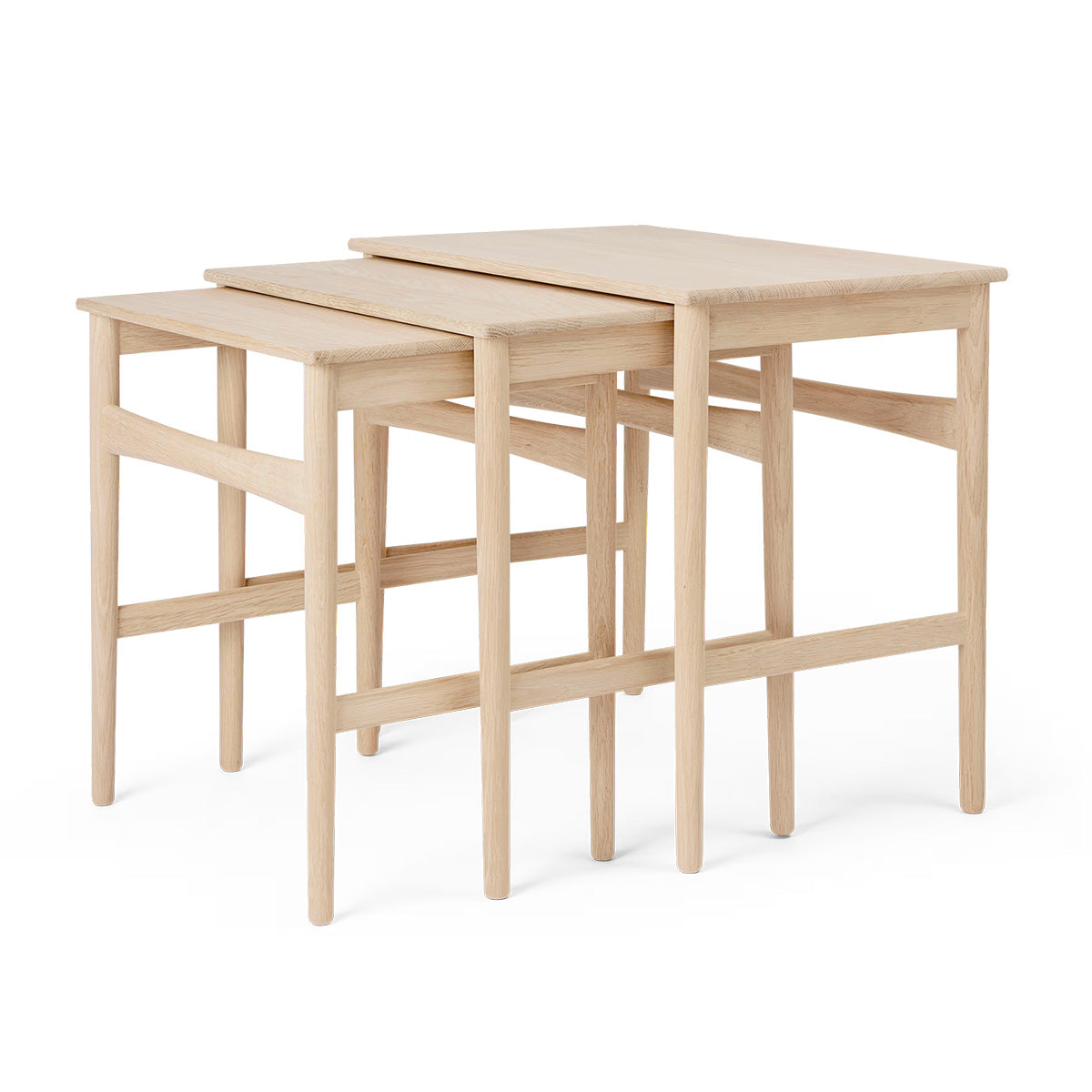 Oak Soap / Mobile / CH004 Nesting Tables, designed by Hans J. Wegner for Carl Hansen
