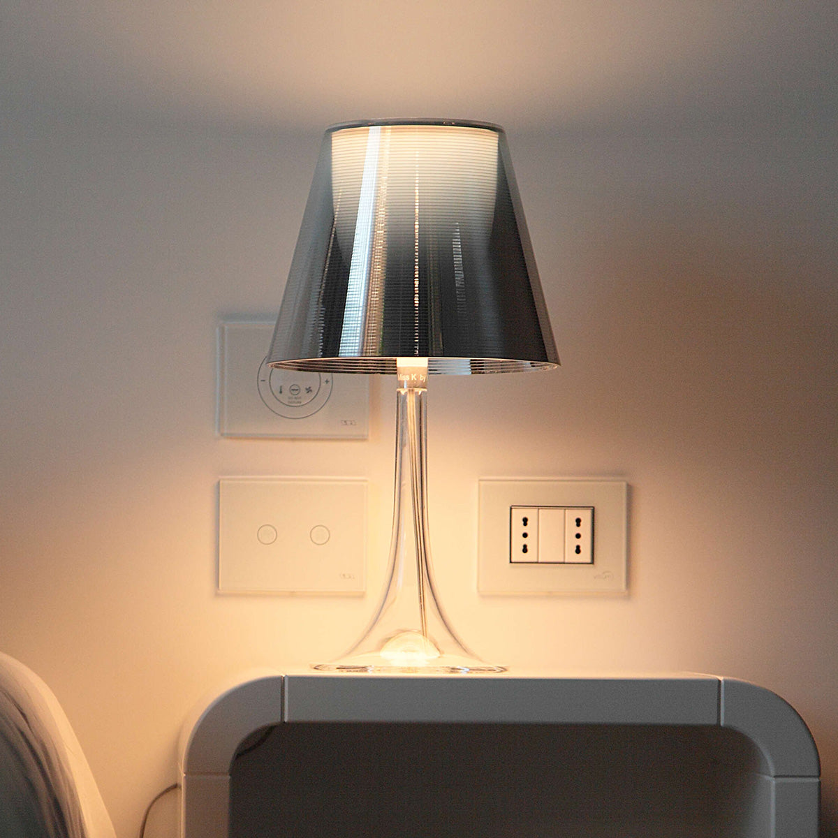 Silver / Mobile / BlackMenu / Miss K Table Lamp, designed by Philippe Starck made by Flos