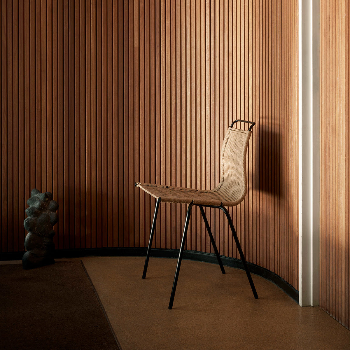 Black Powder-Coated Steel / Mobile / PK1 Chair, designed by Poul Kjaerholm for Carl Hansen and Son