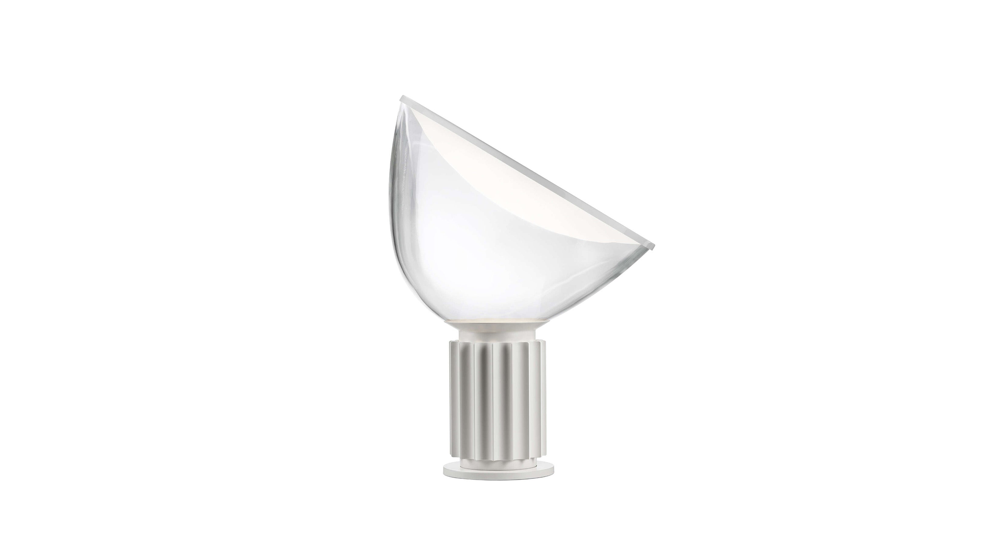 Matt White / Desktop / Taccia Table Lamp, designed by Achille Castiglioni and Pier Giacomo Castiglioni made by Flos