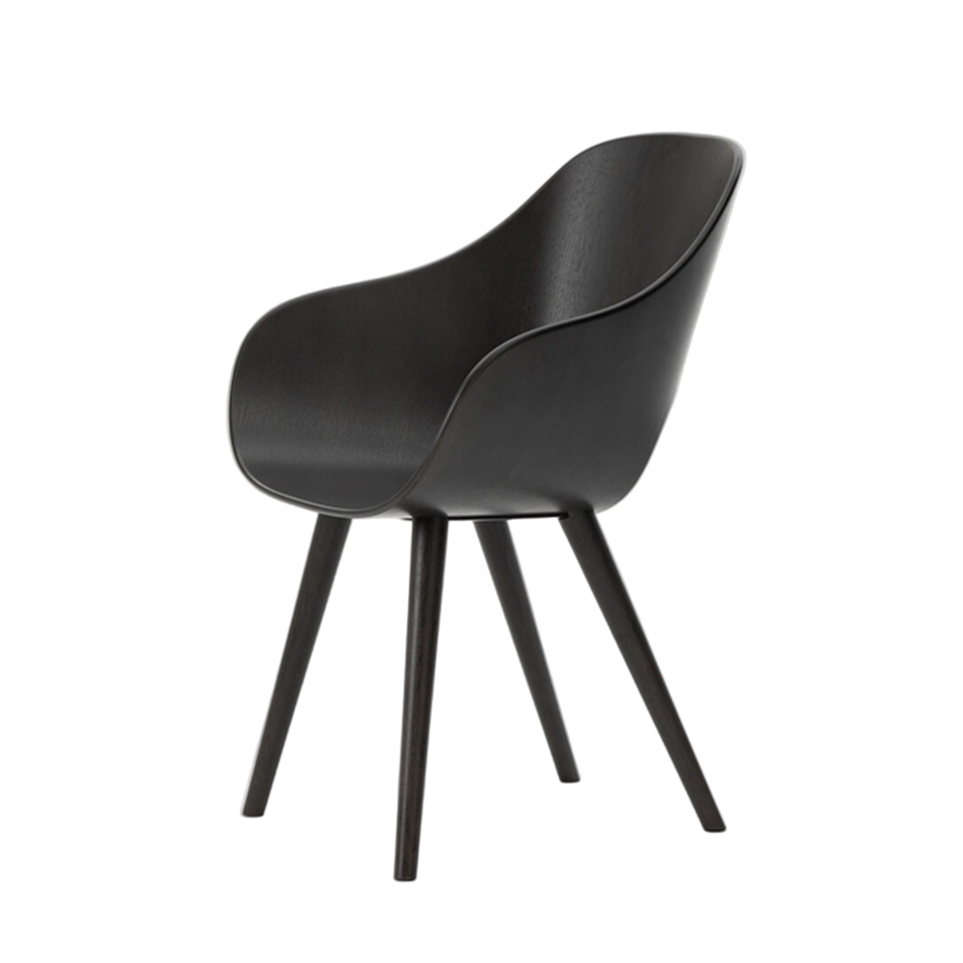 Black Oak / Mobile / BlackMenu / Roundish Dining Armchair, designed by Naoto Fukasawa made by Maruni