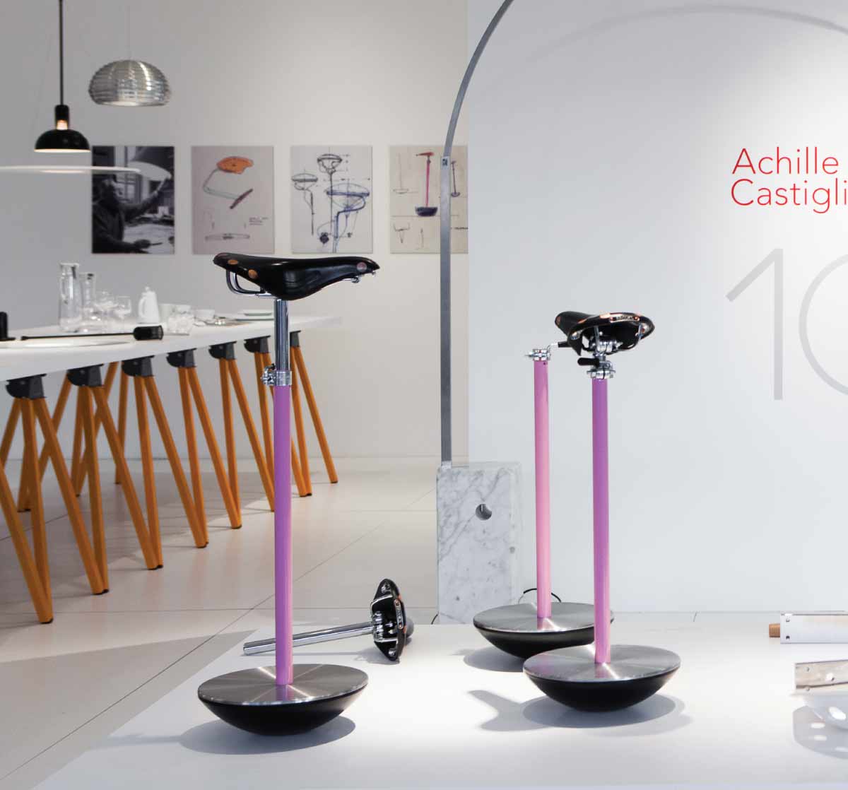 Mobile / WhiteMenu / Sella, designed by Achille and Giacomo Castiglioni