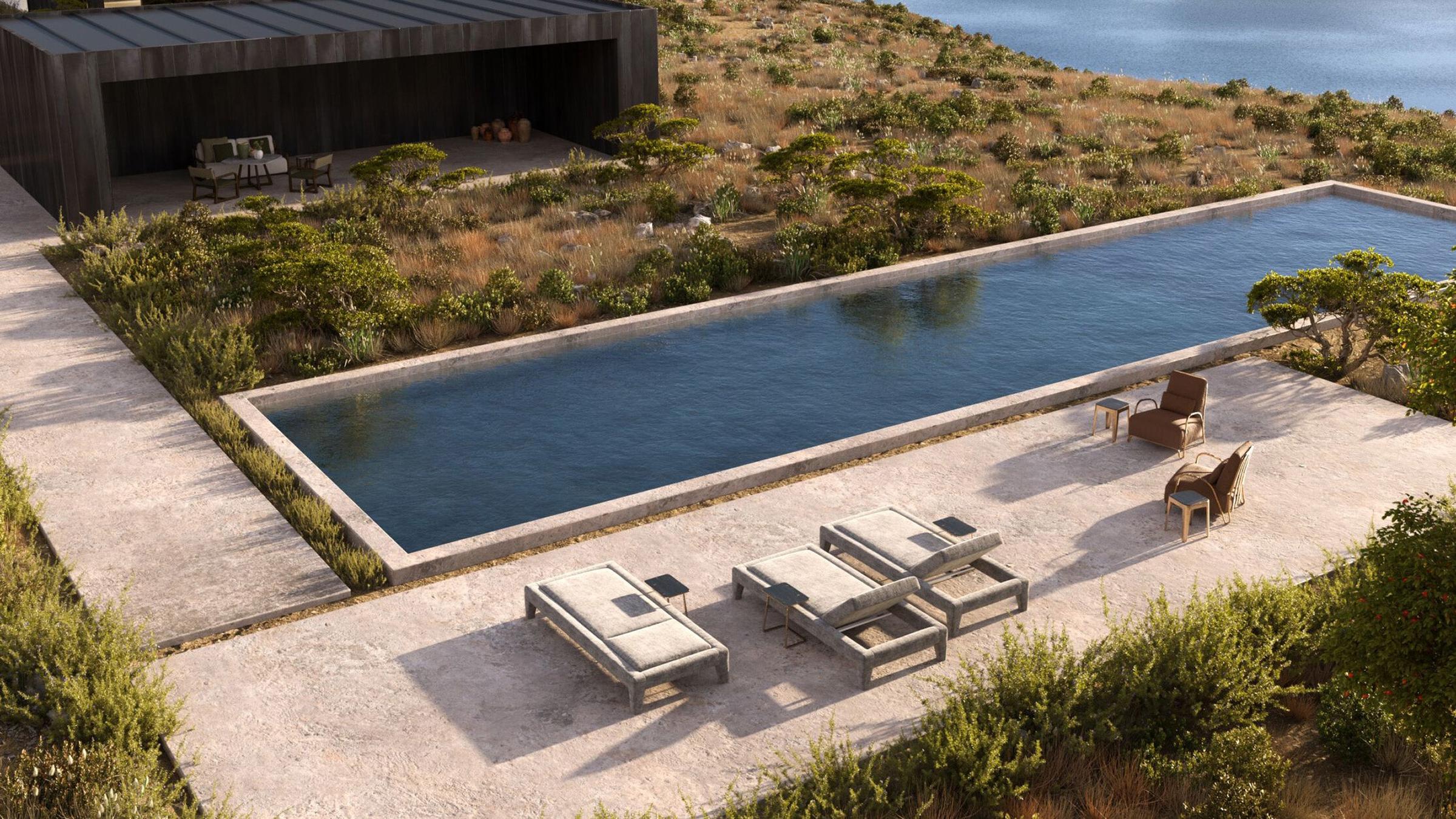 Exteta Outdoor Chaise Lounge Moonlight Soft Sun Lounger