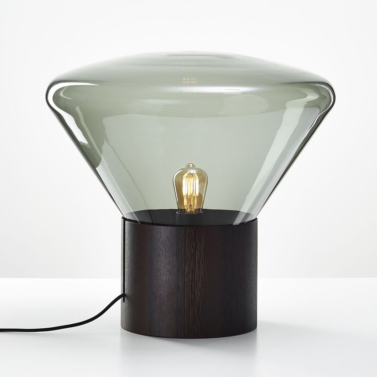 Black Oak - Smoke Glass / Mobile / Muffins Large Table Lamp, designed by Lucie Koldova & Dan Yeffet for Brokis