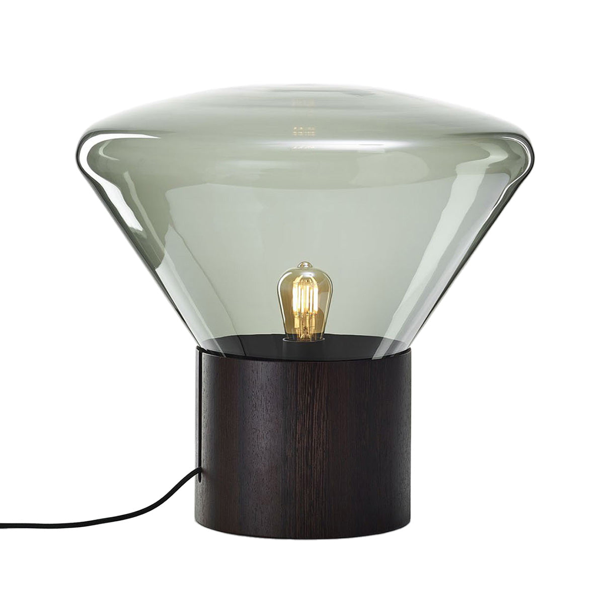 Black Oak - Smoke Glass / Mobile / Muffins Large Table Lamp, designed by Lucie Koldova & Dan Yeffet for Brokis