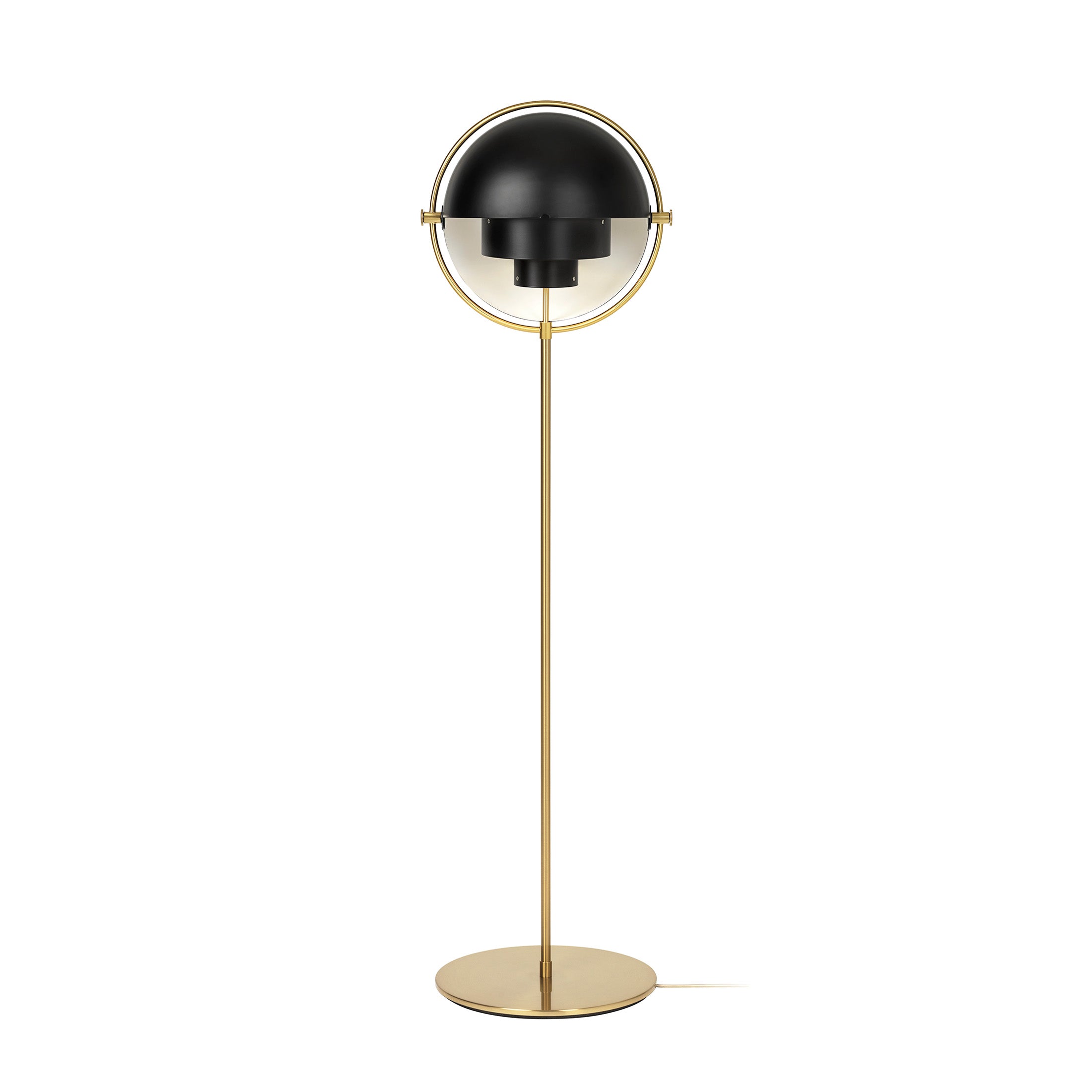 Brass - Black Semi Matt / Mobile / Multi-Lite Floor Lamp, designed by Louis Weisdorf for Gubi