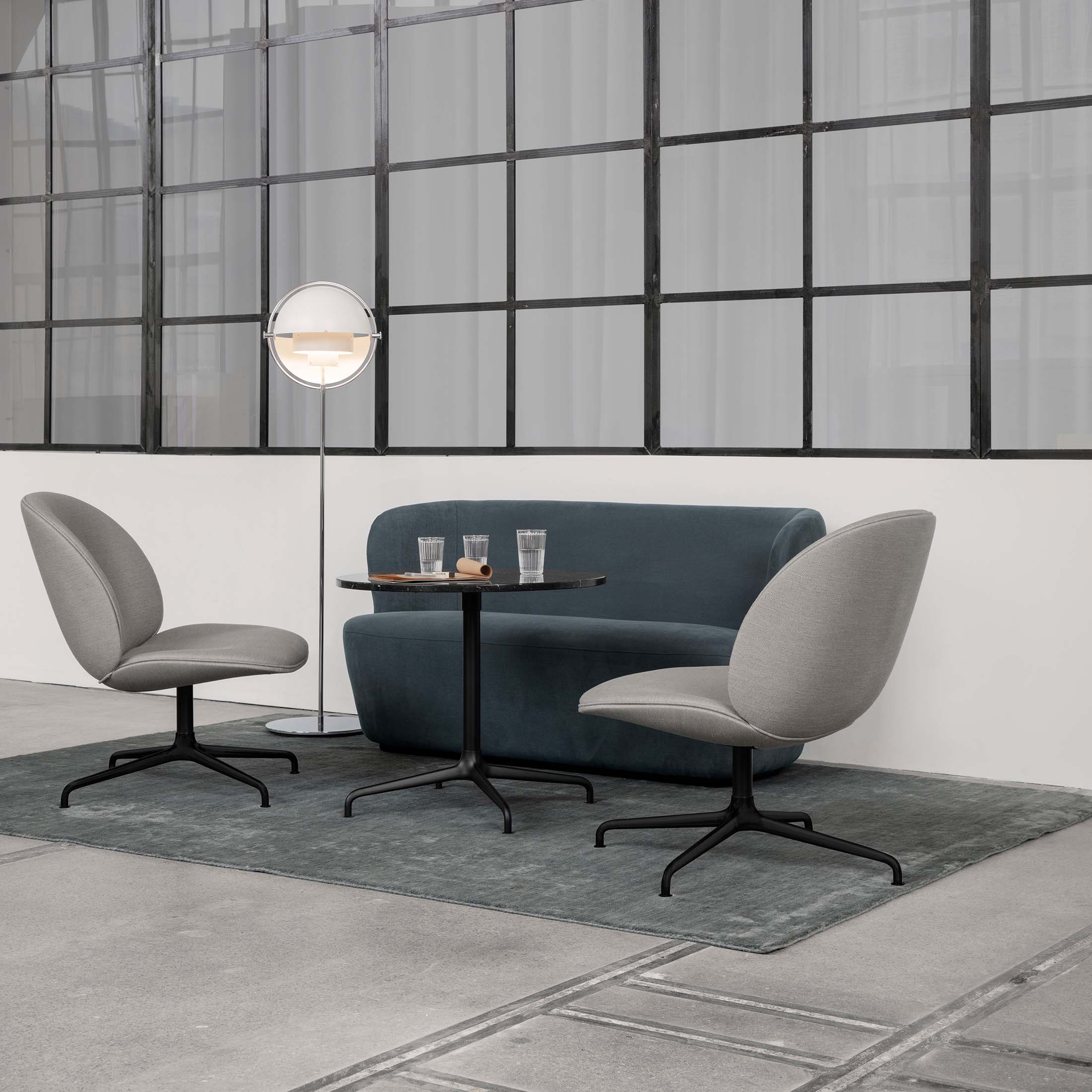 Chrome - White Semi Matt / Mobile / Multi-Lite Floor Lamp, designed by Louis Weisdorf for Gubi