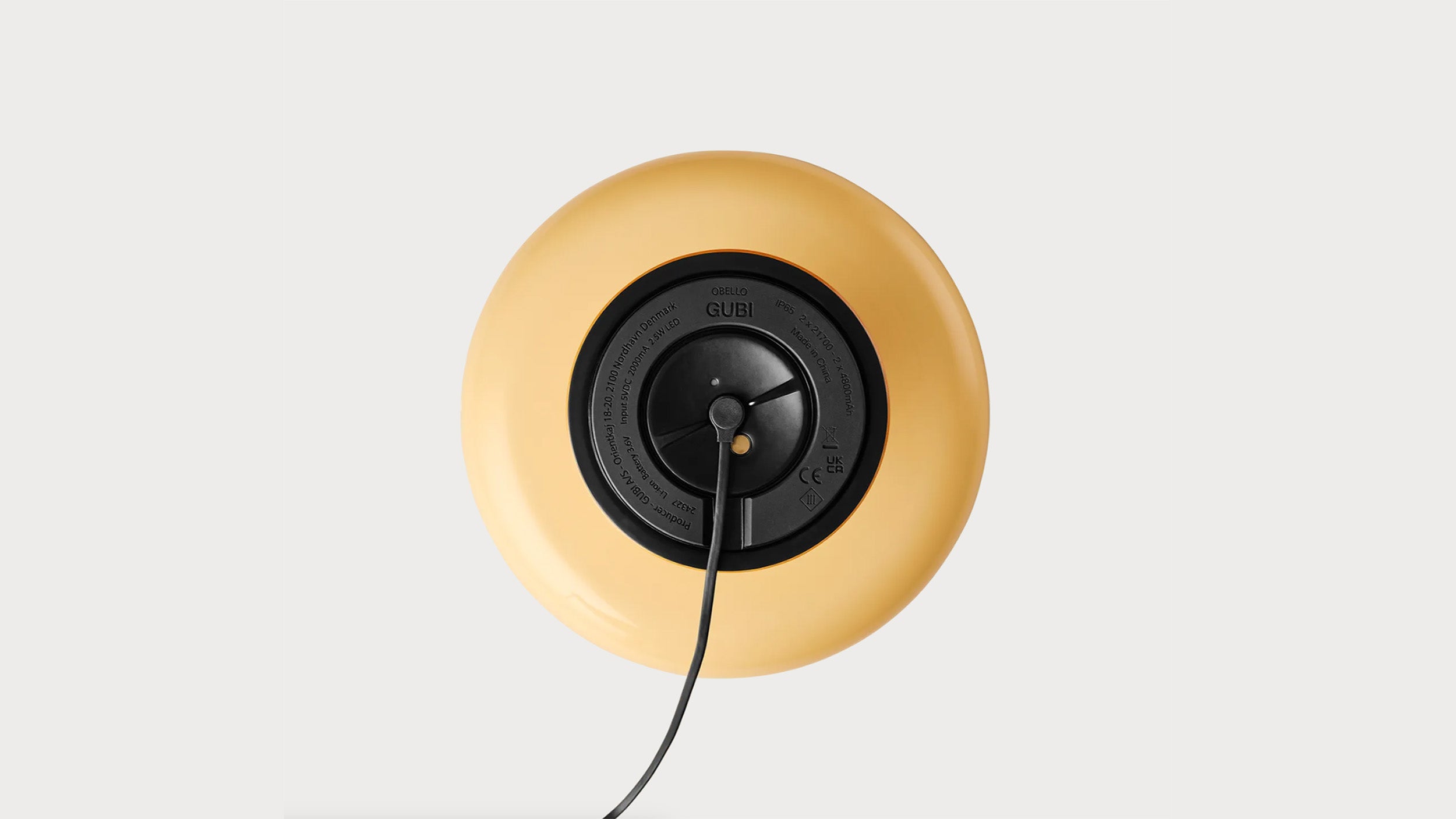 Mellow Yellow / Desktop / Obello Portable Lamp, designed by Mathieu Matégot for Gubi