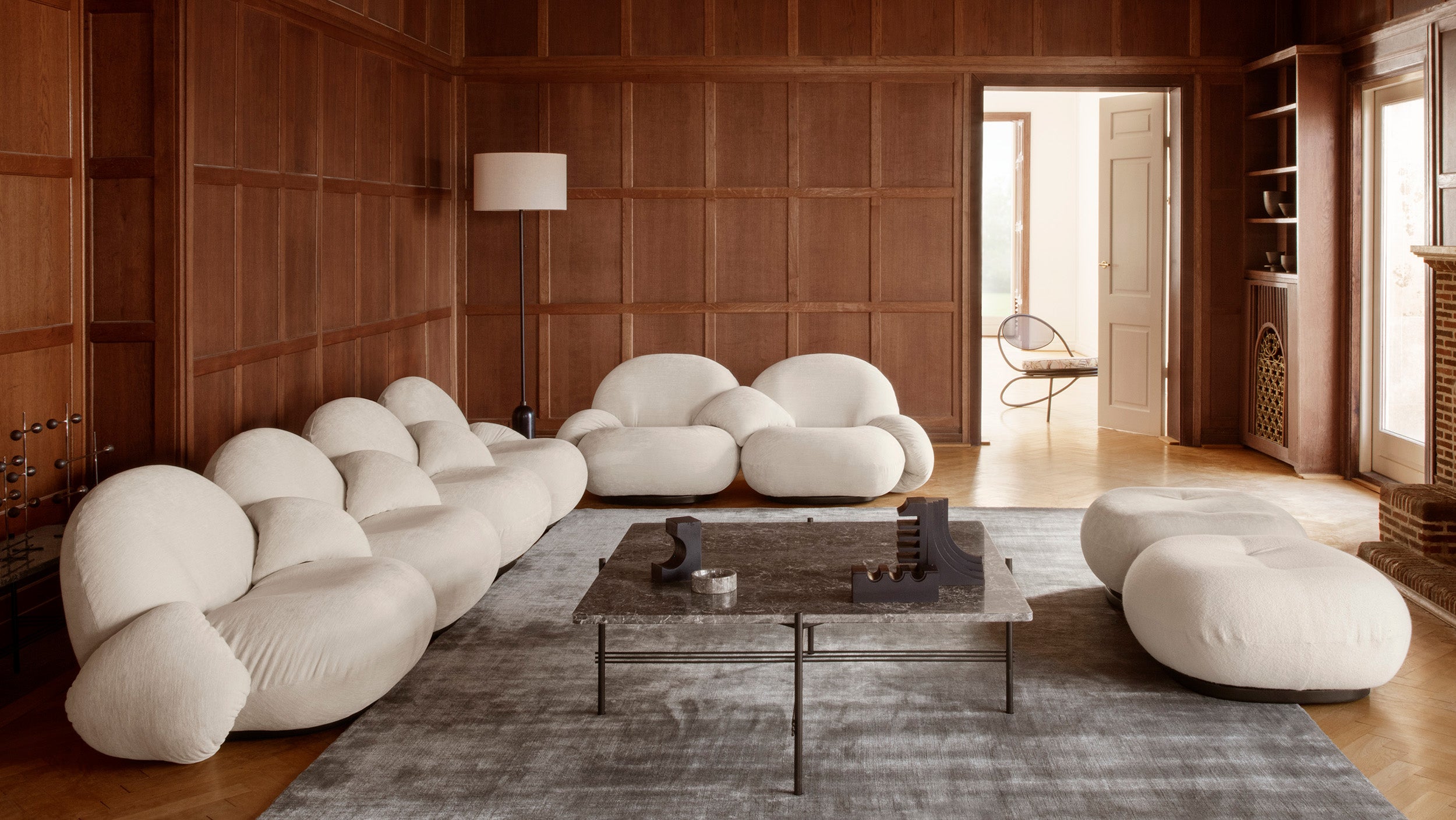 Desktop / Pacha Sofa, designed by Pierre Paulin and made by Gubi