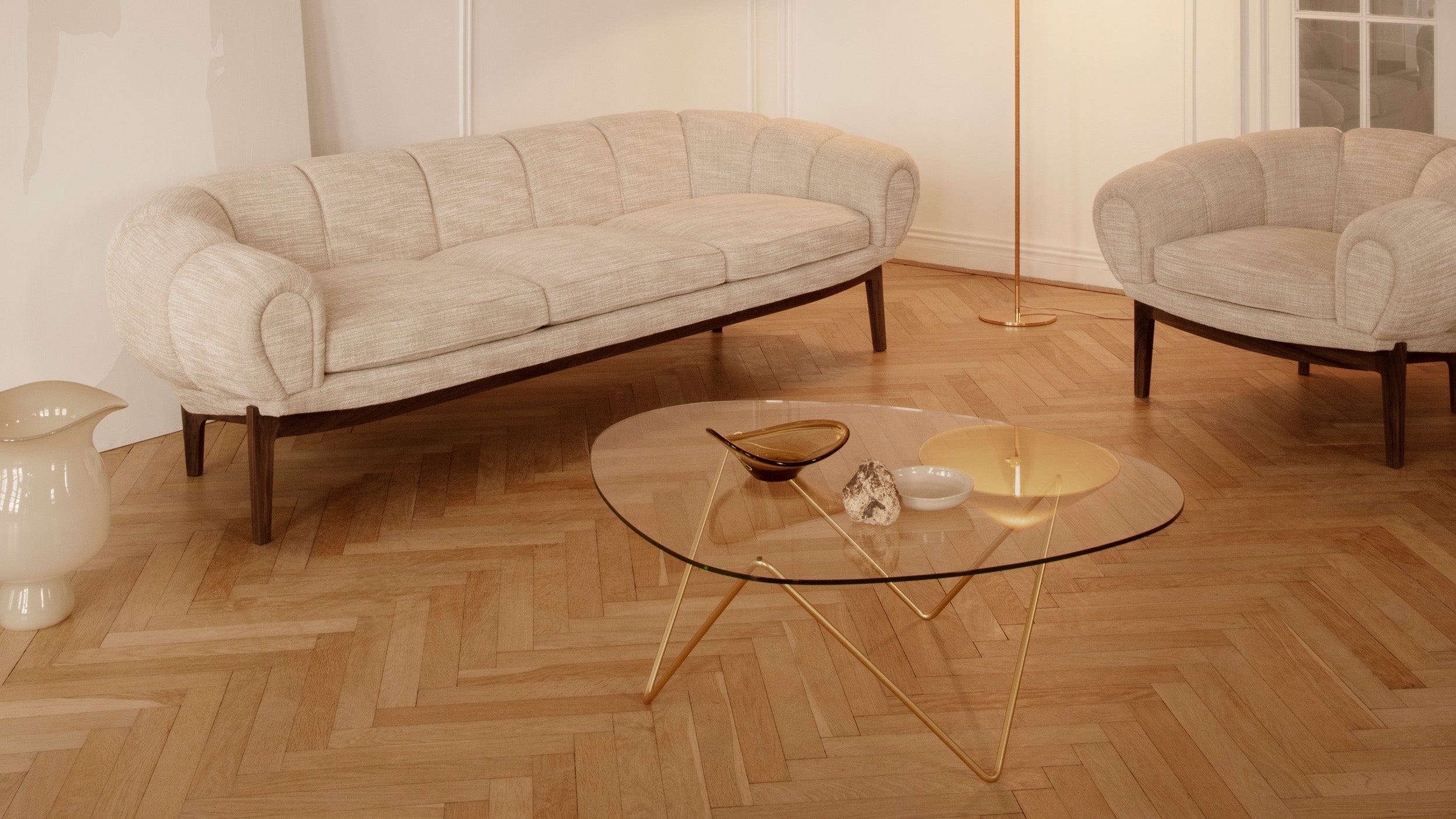 Desktop / Pedrera Coffee Table, designed by Barba Corsini and made by Gubi