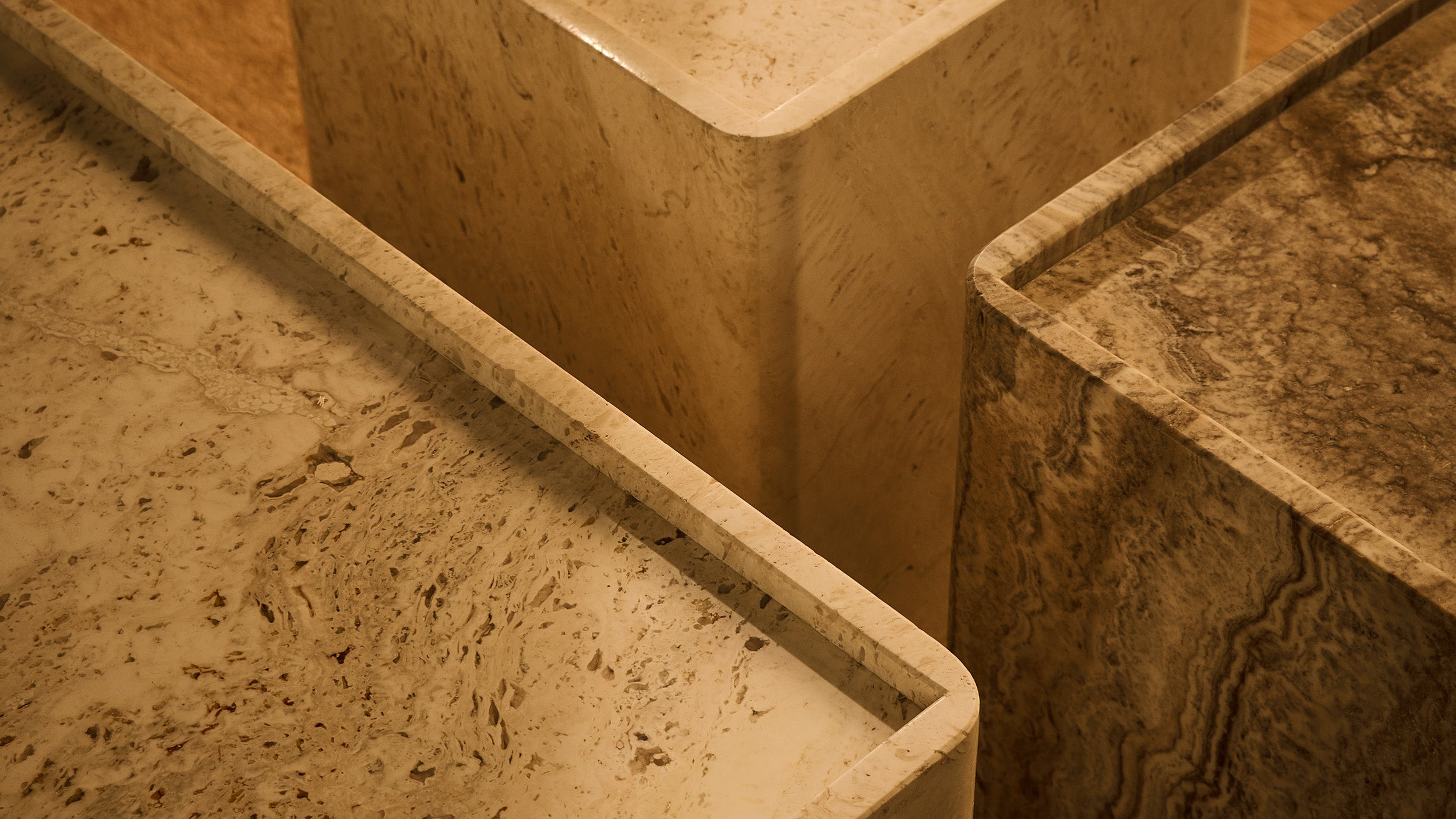 Desktop / Pietra Side Table, designed by GamFratesi and made by Gubi