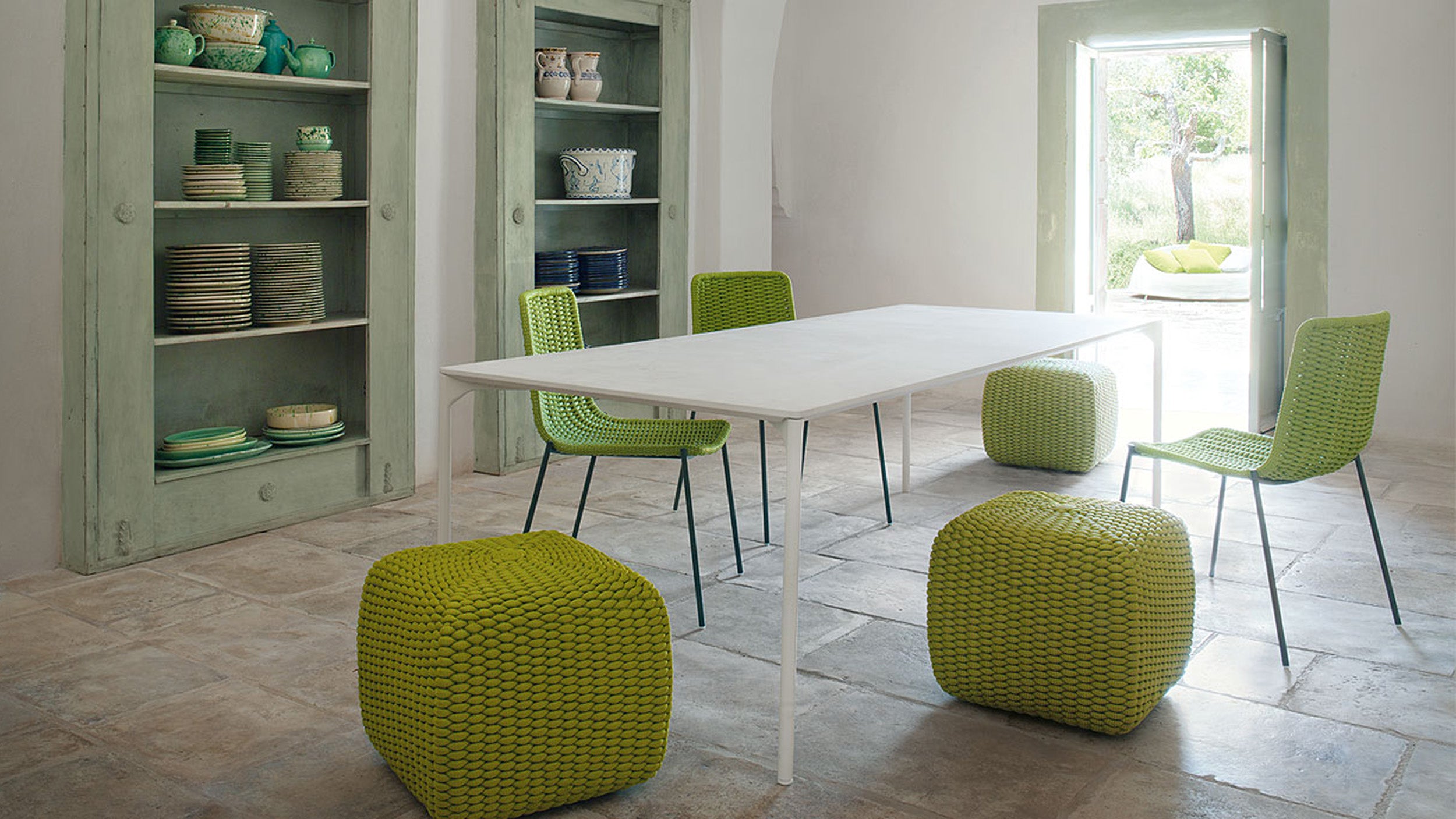 Desktop / Plano Outdoor Dining Table, designed by Francesco Rota for Paola Lenti
