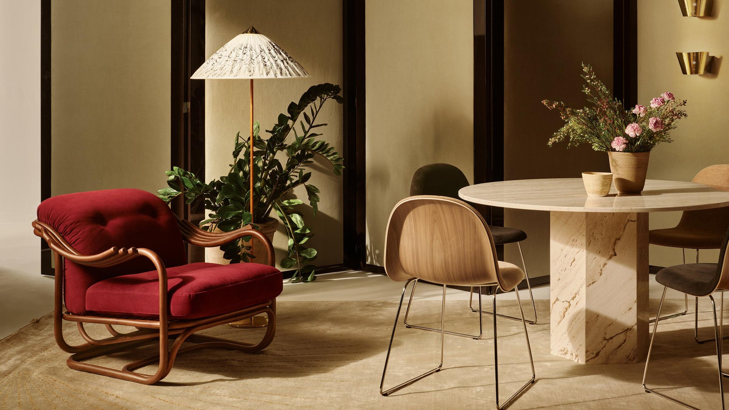 GUBI Lounge Chair Poltrona Tria Lounge Chair