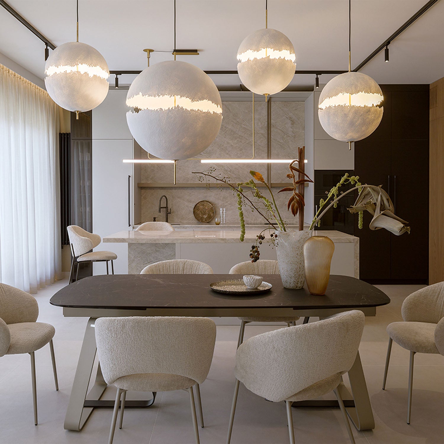 Mobile / PostKrisi 65-66-67 Pendant Lamp, by Catellani & Smith