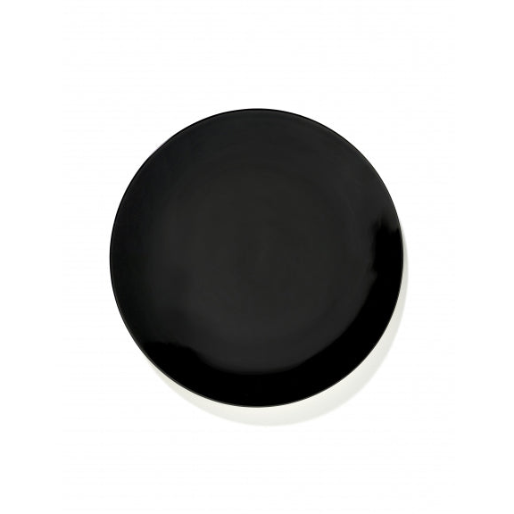 9.5 inches / Desktop / BlackMenu / Dé Solid Glossy Black Plate