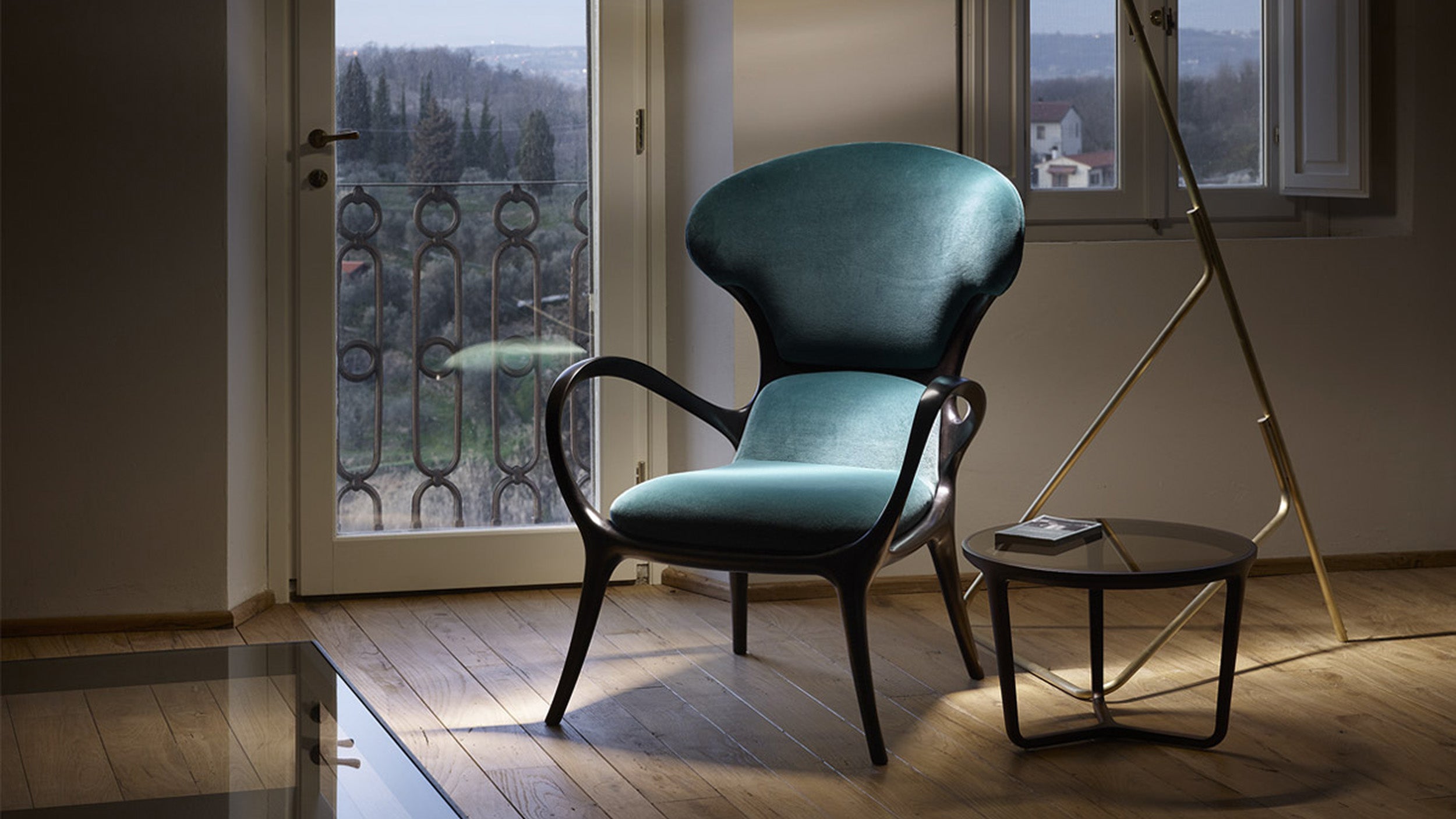 Desktop / Saturn, designed by Roberto Lazzeroni for Ceccotti Collezioni