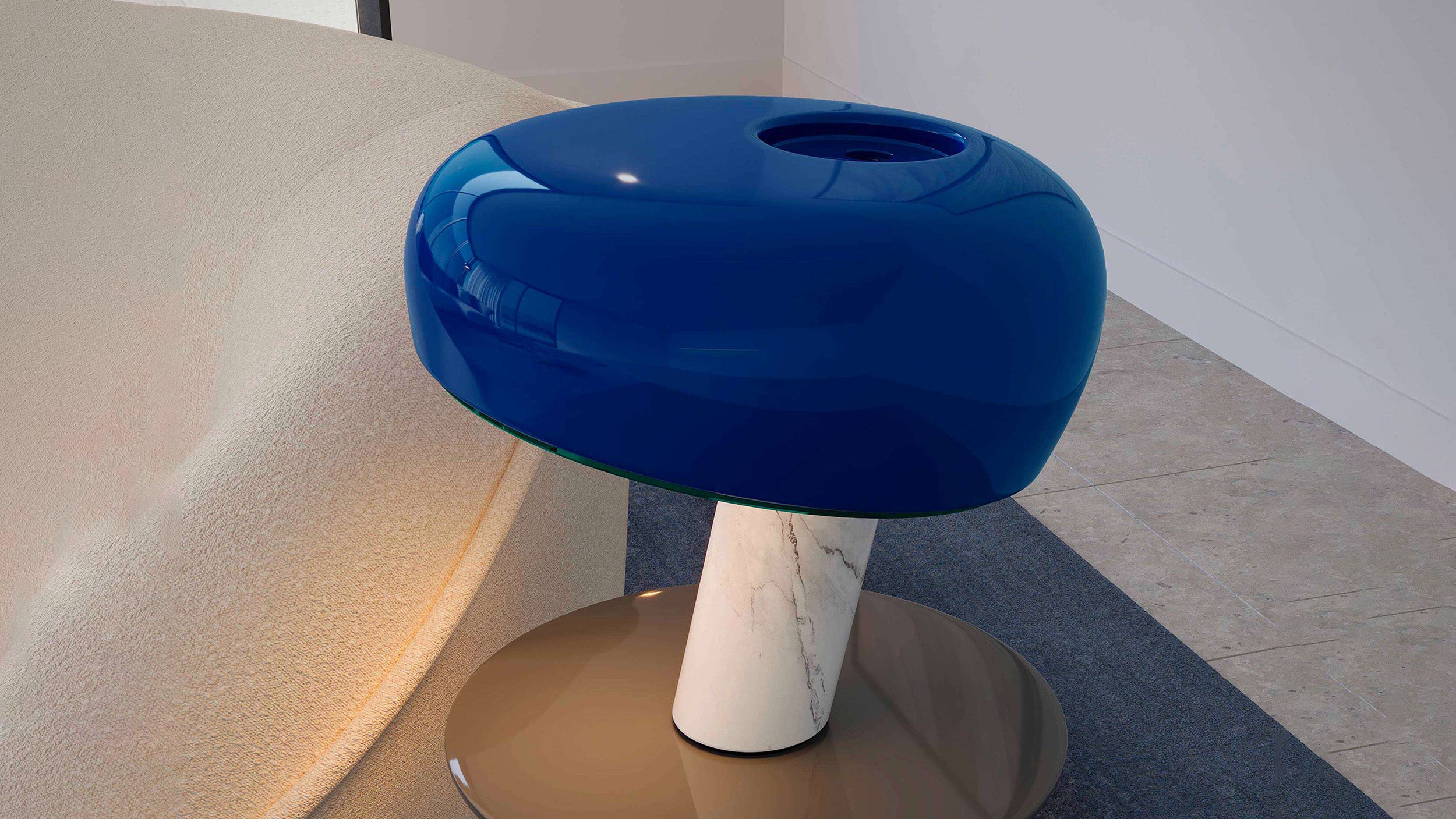 Blue / Desktop / Snoopy, Flos Table Lamp, designed by Achille Castiglioni and Pier Giacomo Castiglioni made by Flos