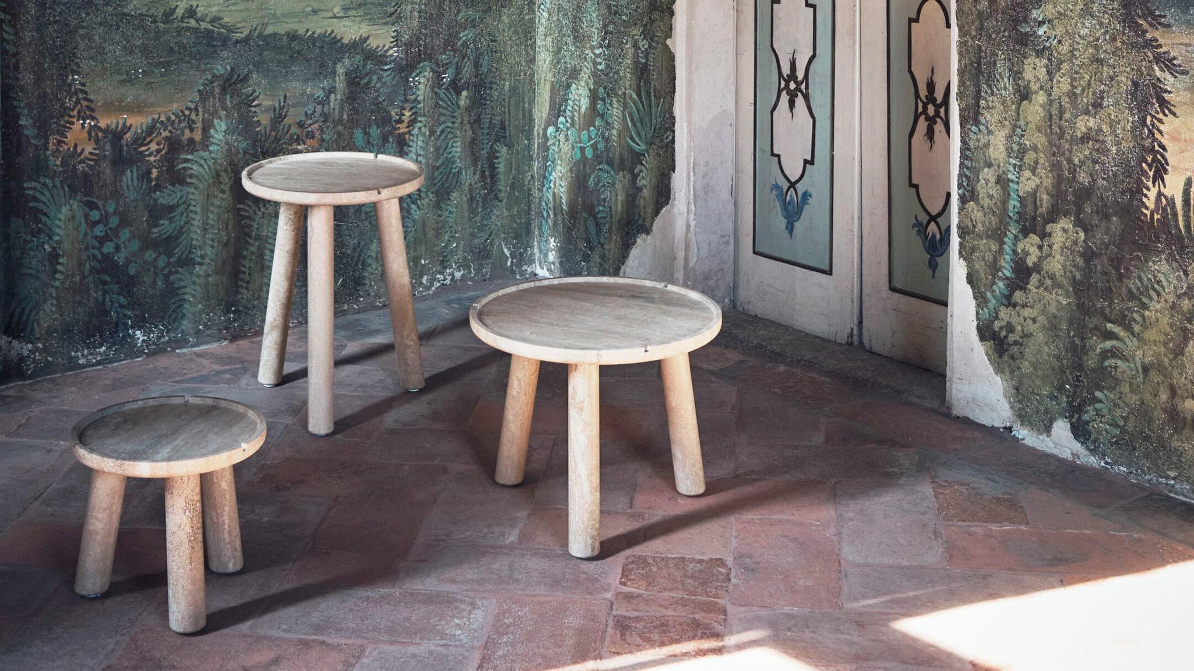 Exteta Coffee Table Stone Round Coffee Table