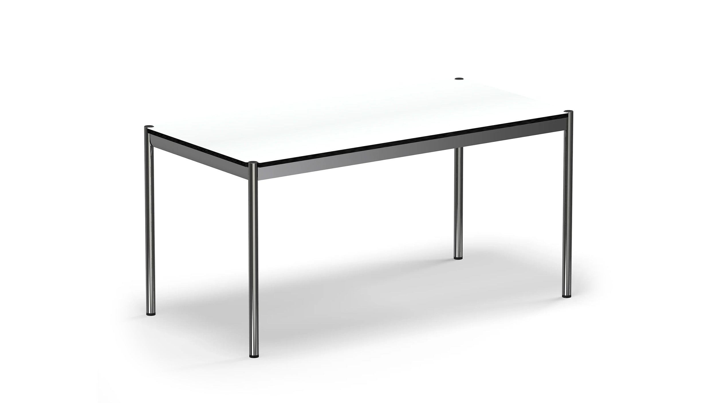 Desktop / Table Pearl Gray White Laminate (T59), made by USM Haller