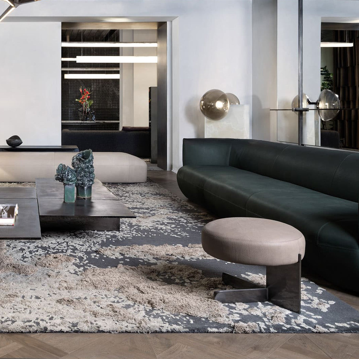 Mobile / Tambourine Pouf, designed by Ugo Cacciatori for Henge