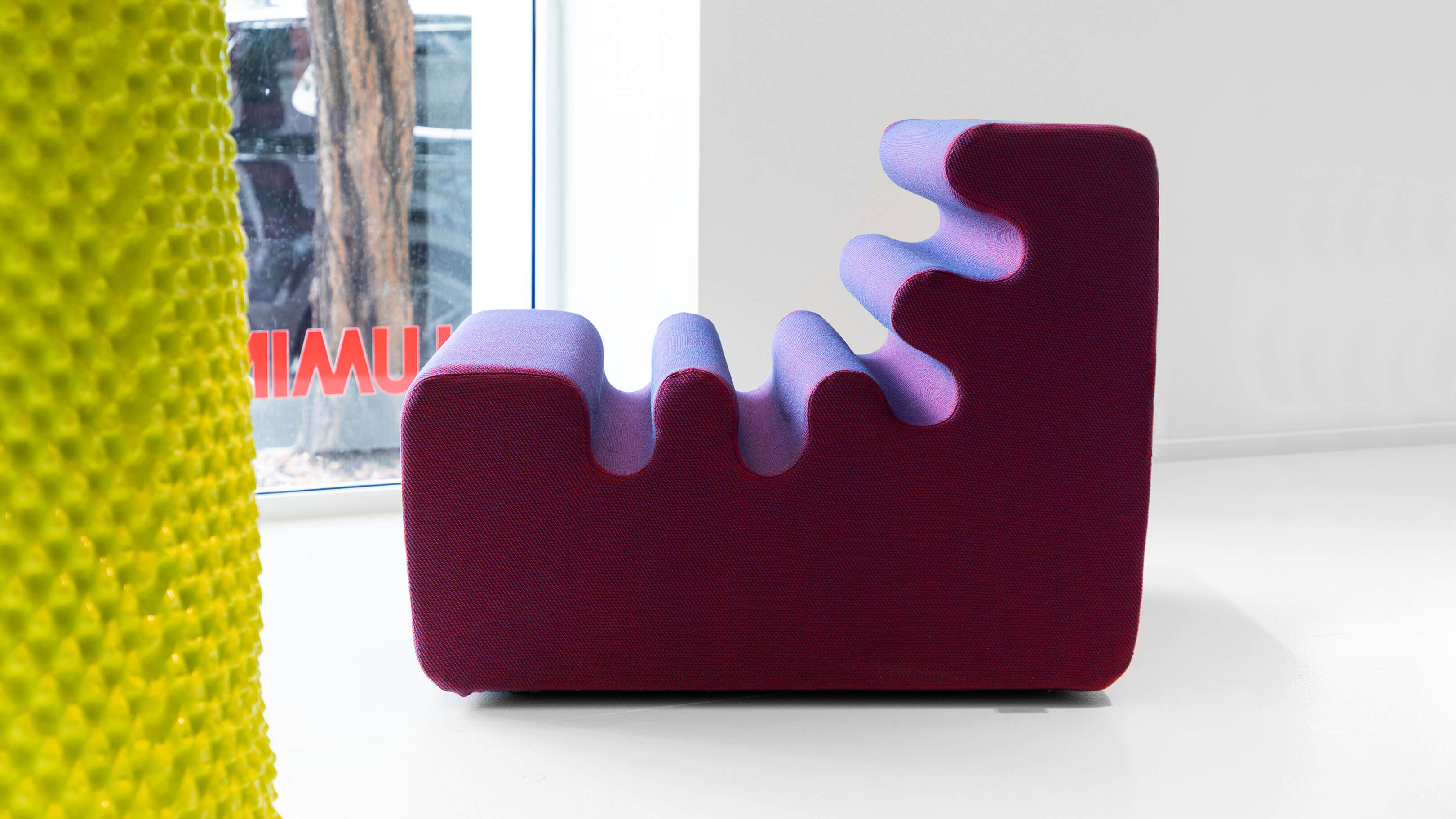 Red-Blue / Desktop / BlackMenu / Karelia Chair designed by Liisi Beckmann