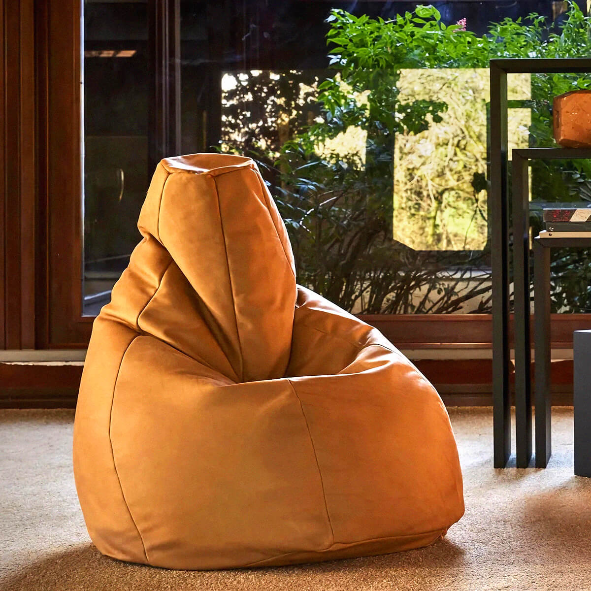 Yellow / Mobile / BlackMenu / Sacco VIP Bean Bag Chair by Gatti, Paolini and Teodoro for Zanotta